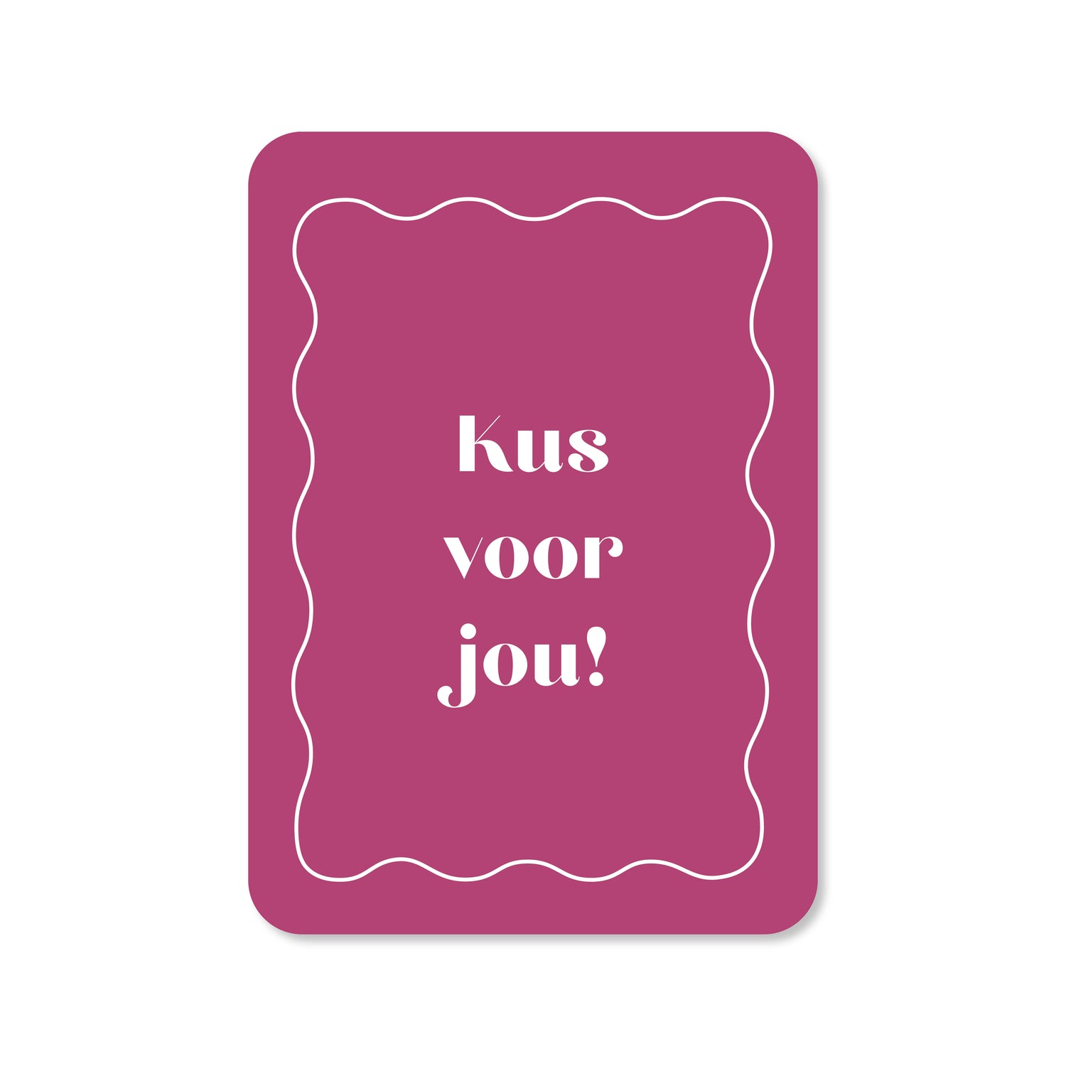 Kaart kus voor jou in de kleur paars