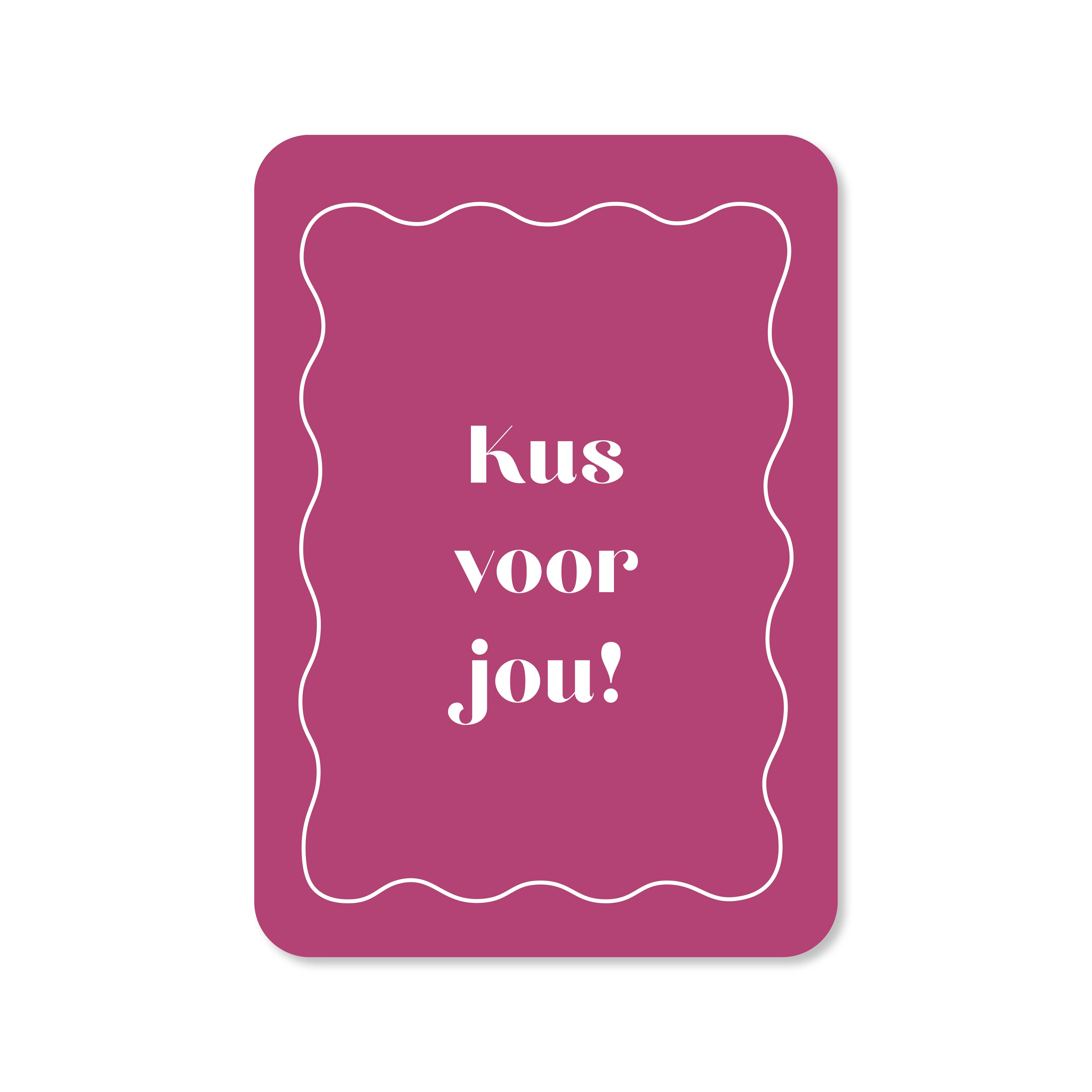 Kaart kus voor jou in de kleur paars