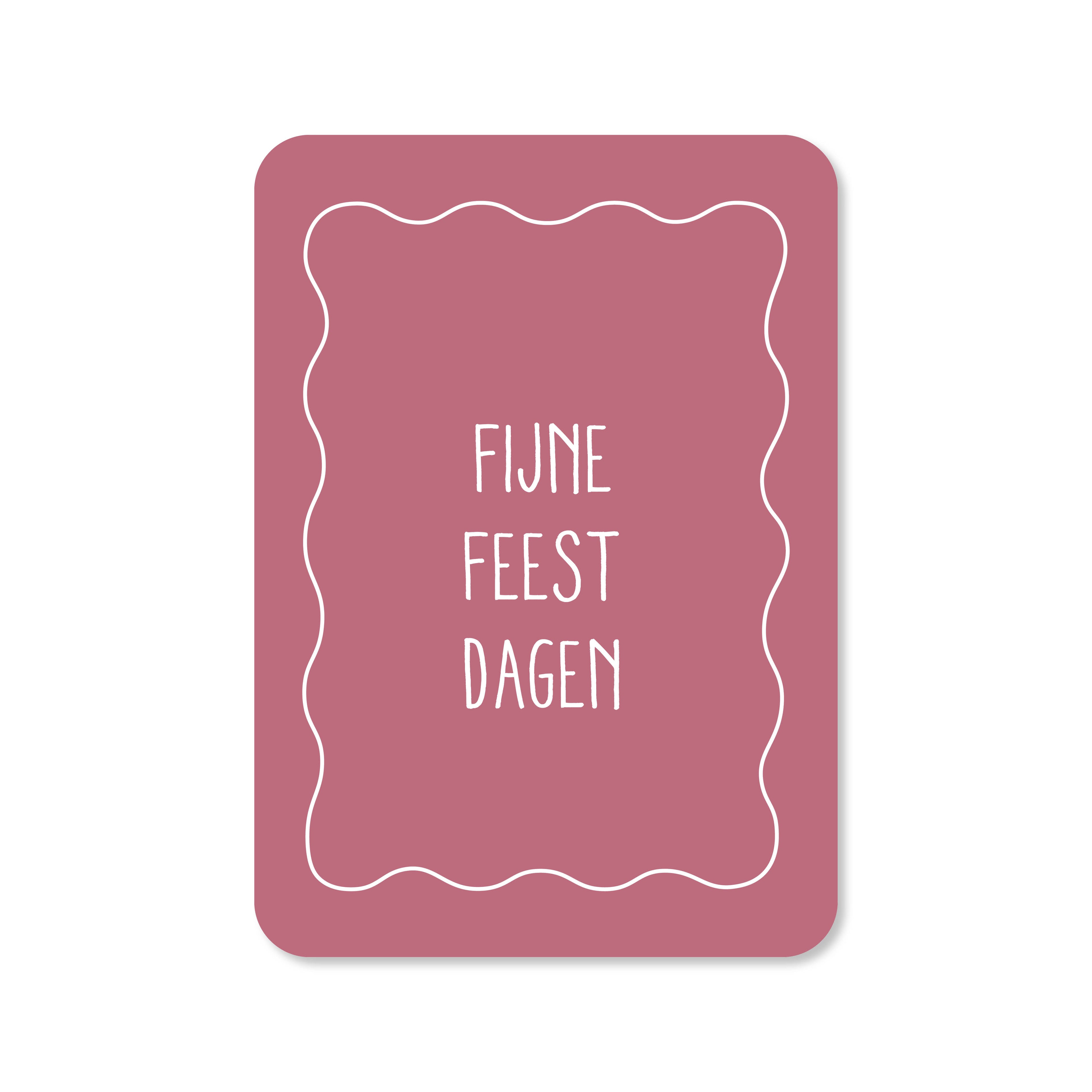 Kerstkaart Fijne feestdagen