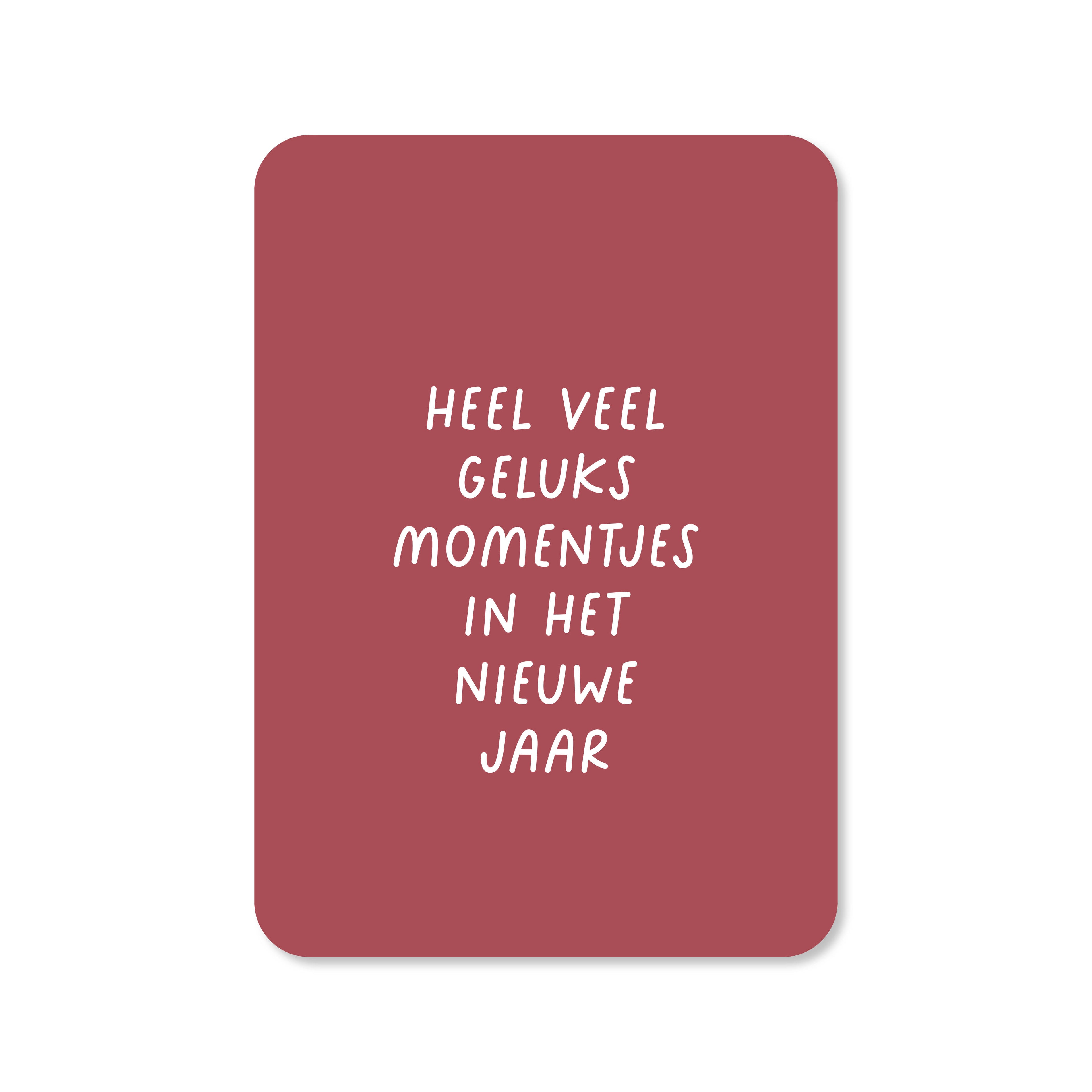 Kerstkaart Heel veel geluksmomentjes in het nieuwe jaar