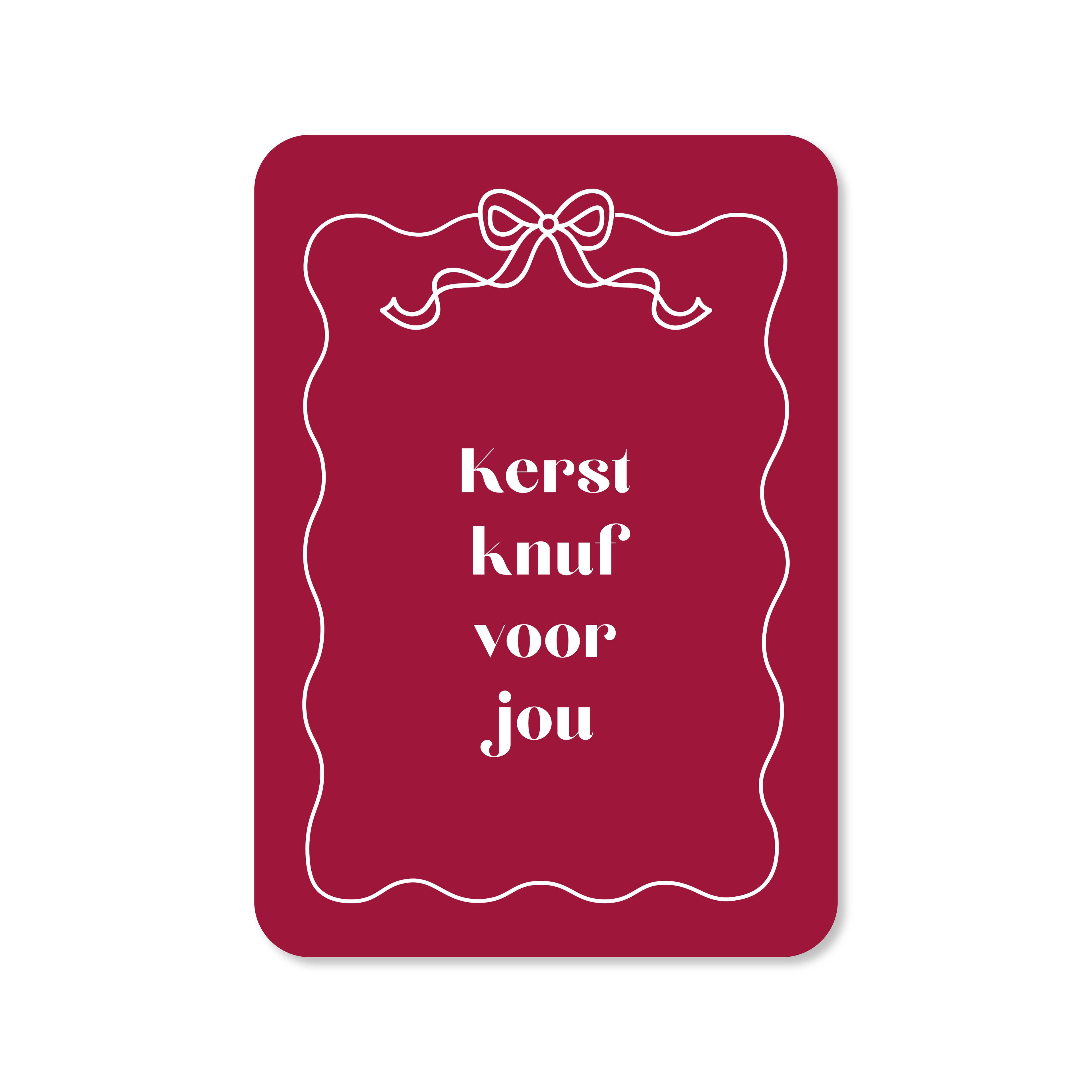 Kerstkaart Kerst knuf voor jou