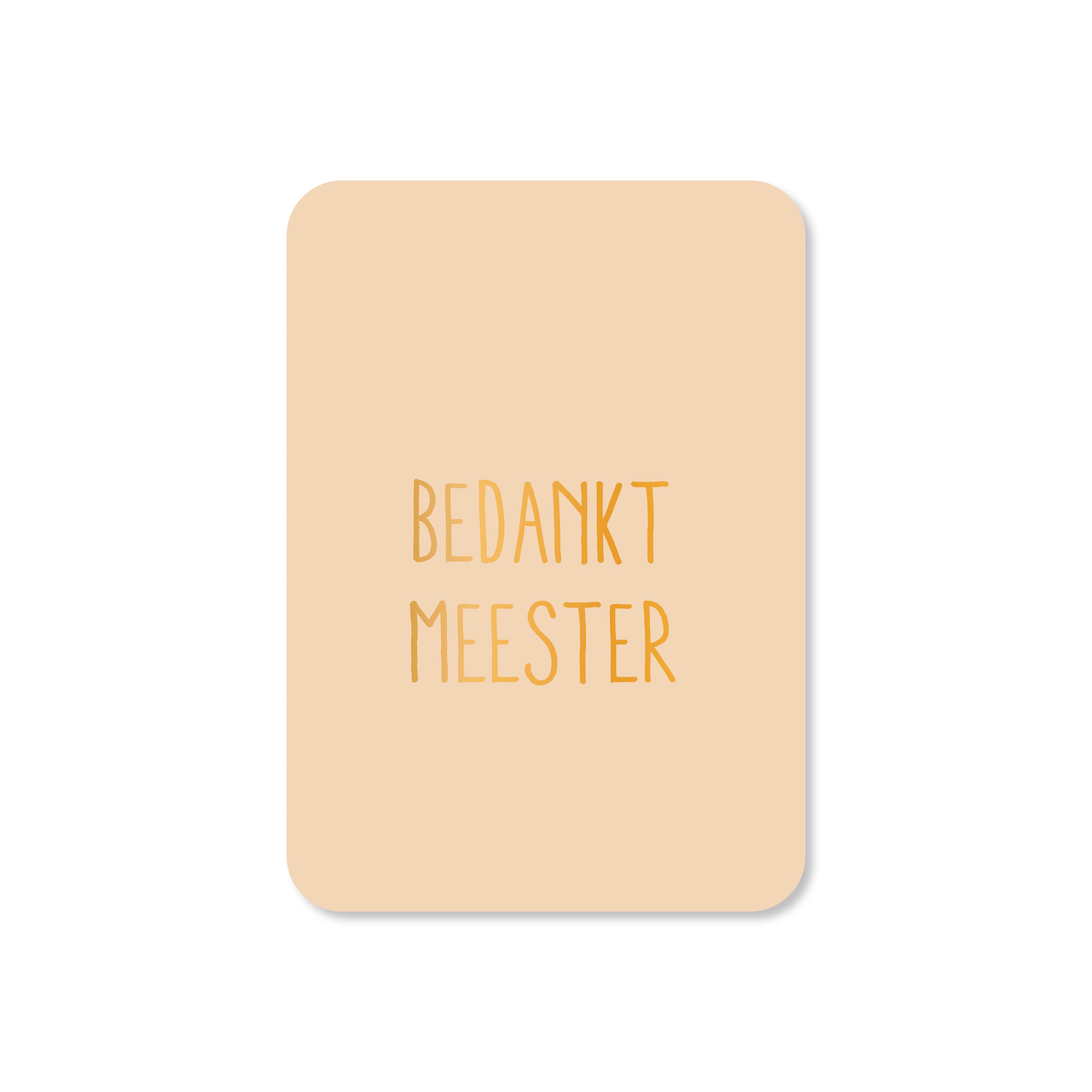 Minikaart in de kleur beige met de tekst &