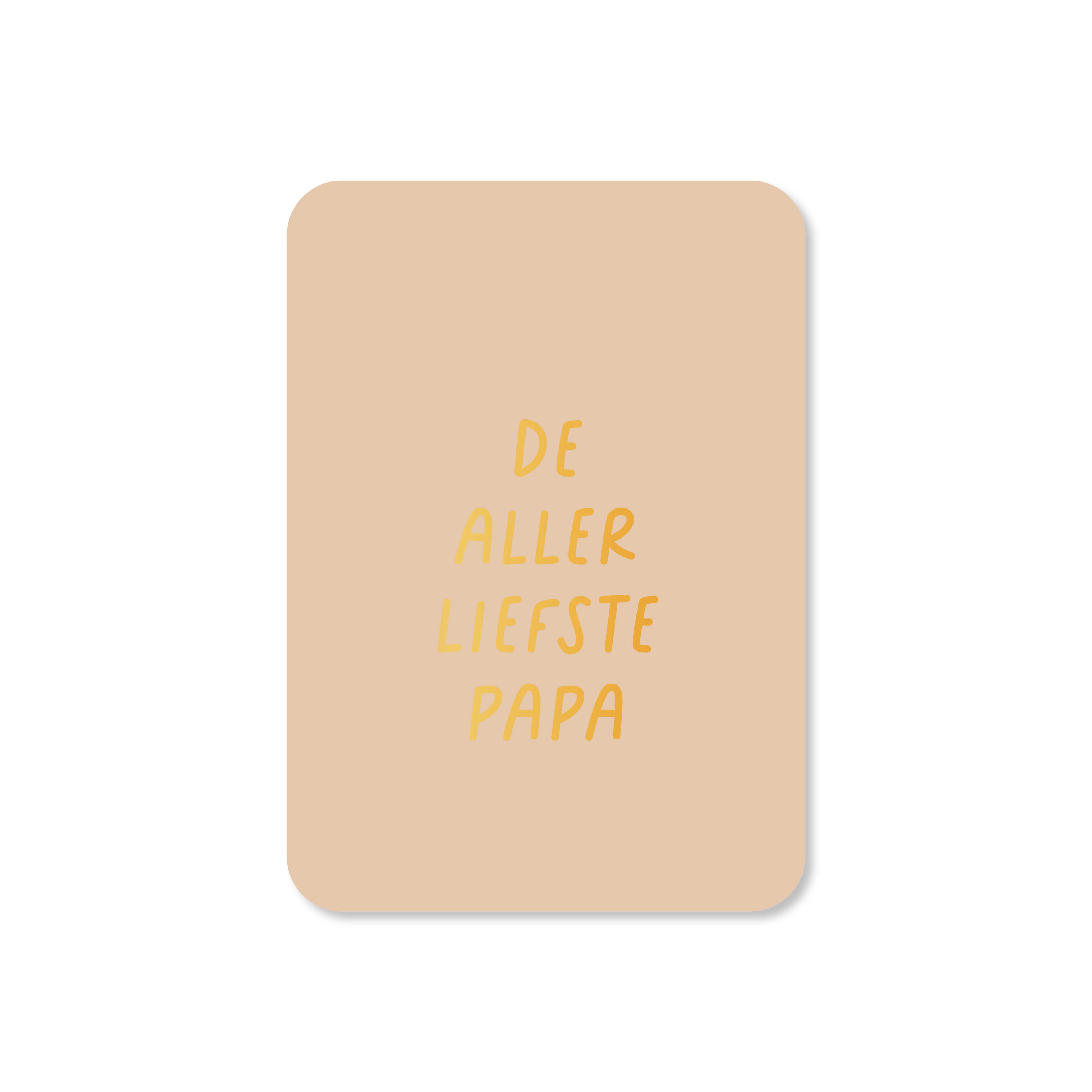 Minikaart in de kleur beige met de tekst &