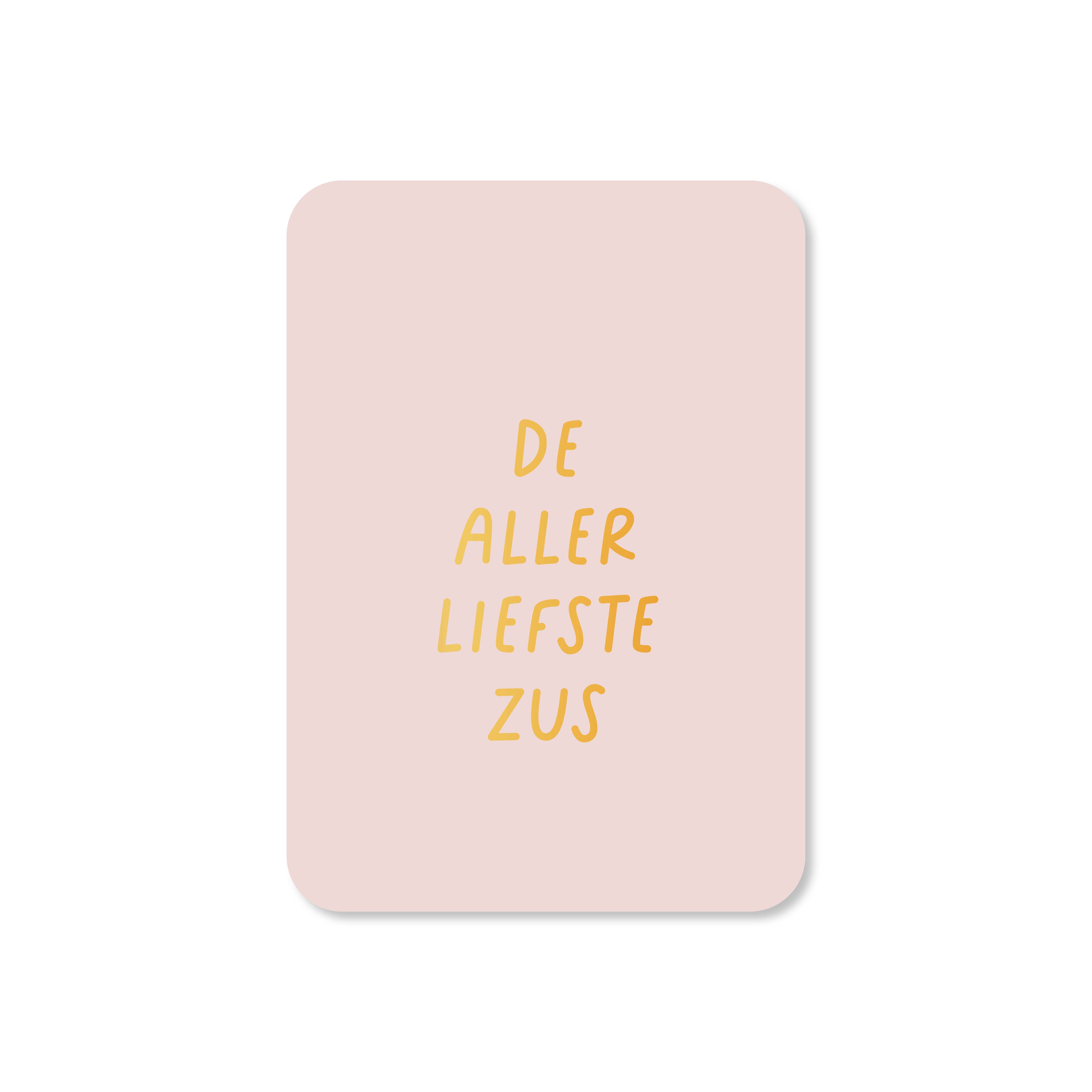 Minikaart in de kleur lila met de tekst &