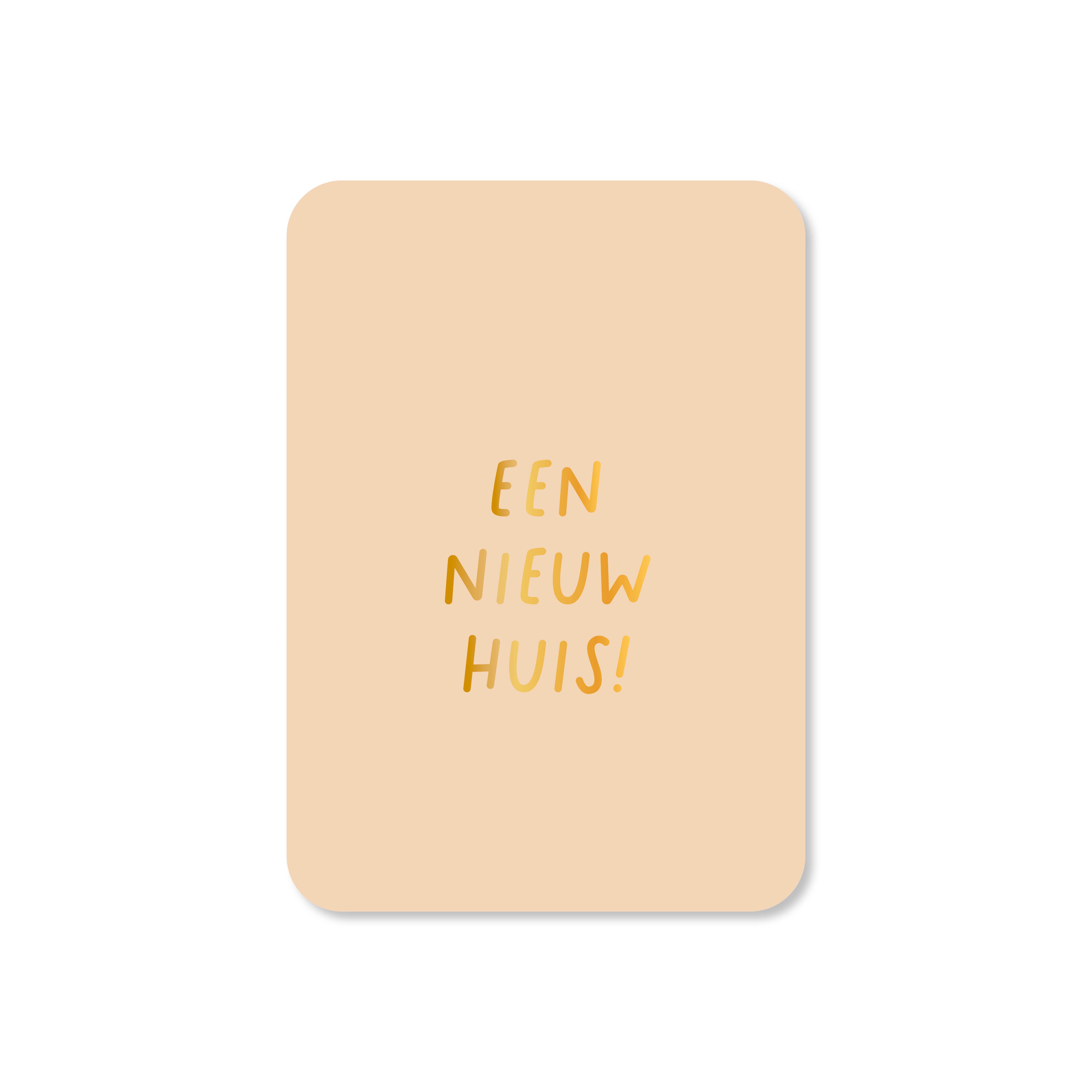 Minikaart in de kleur beige met de tekst &