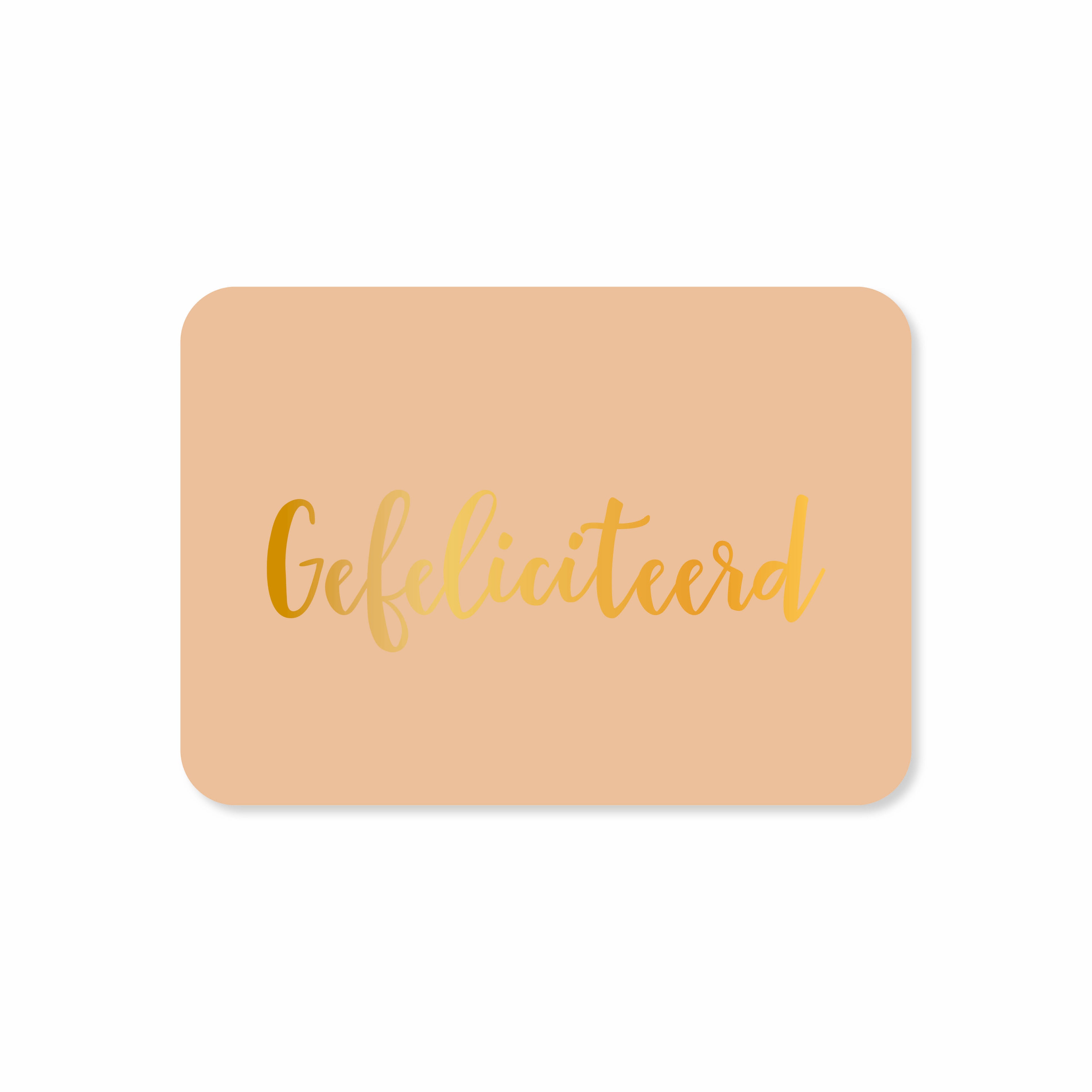 Minikaart in de kleur beige met de tekst &