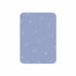 Minikaart in de kleur blauw met witte stipjes.