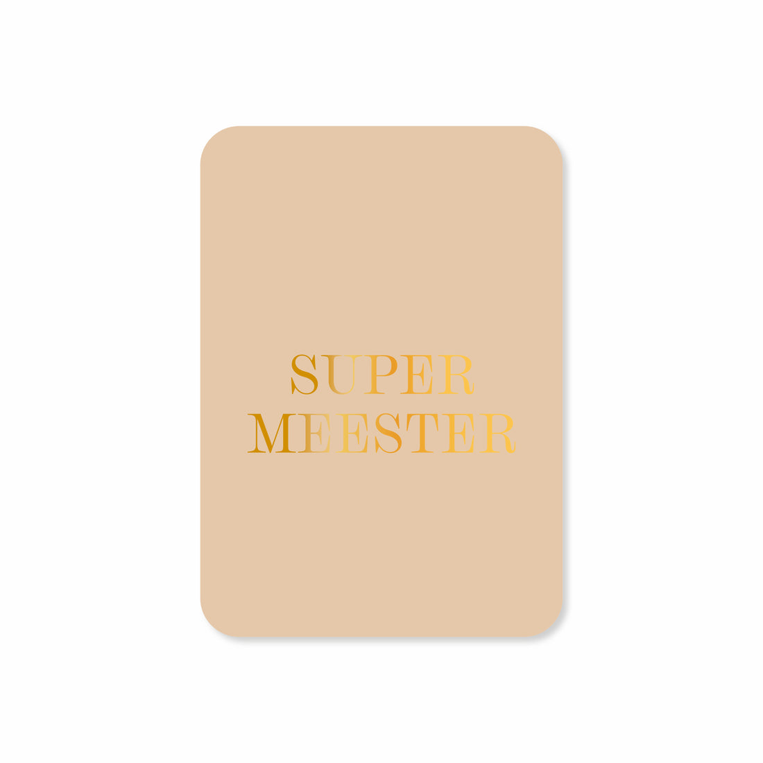 Minikaart Super meester (met goudfolie)