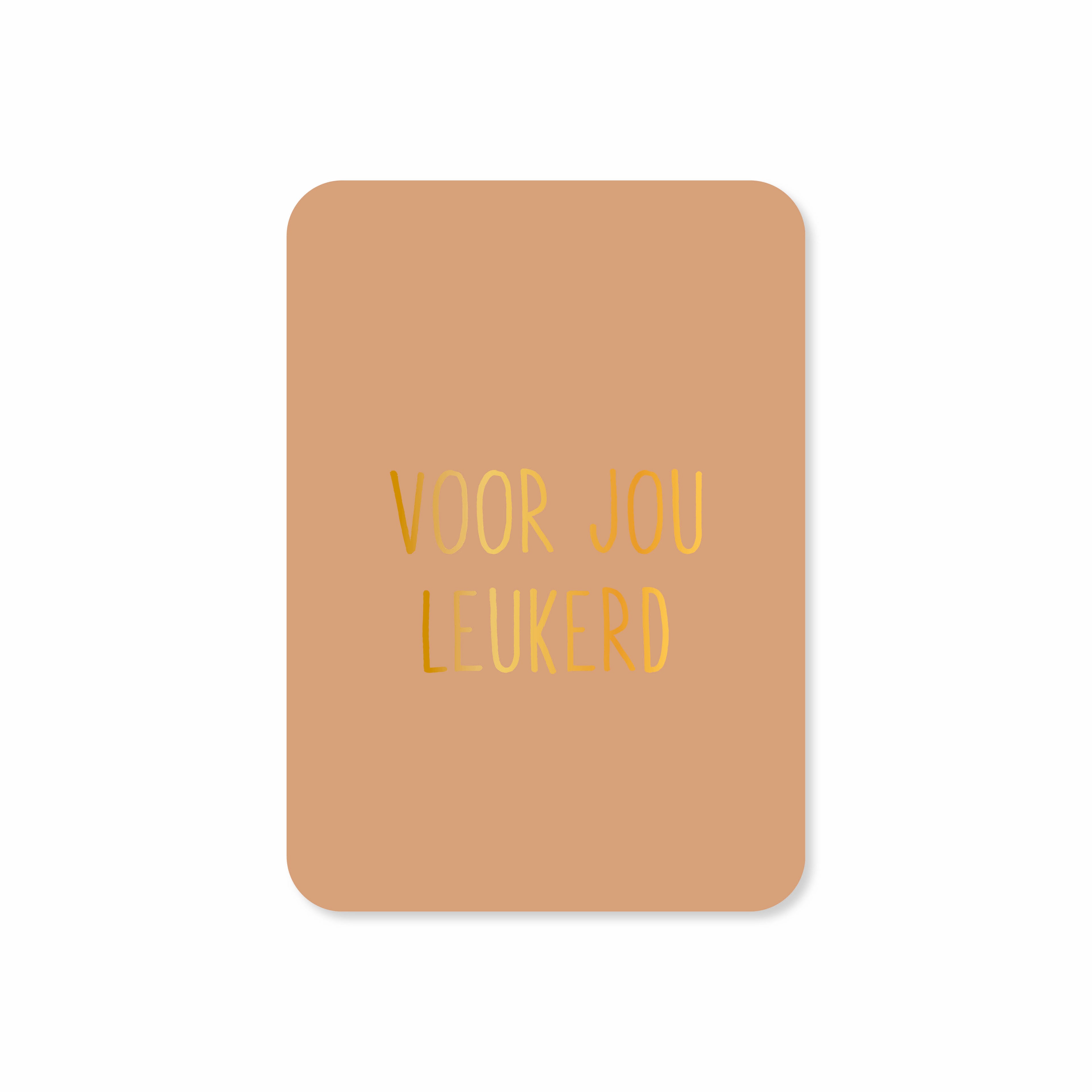 Minikaart in de kleur bruin met de tekst &