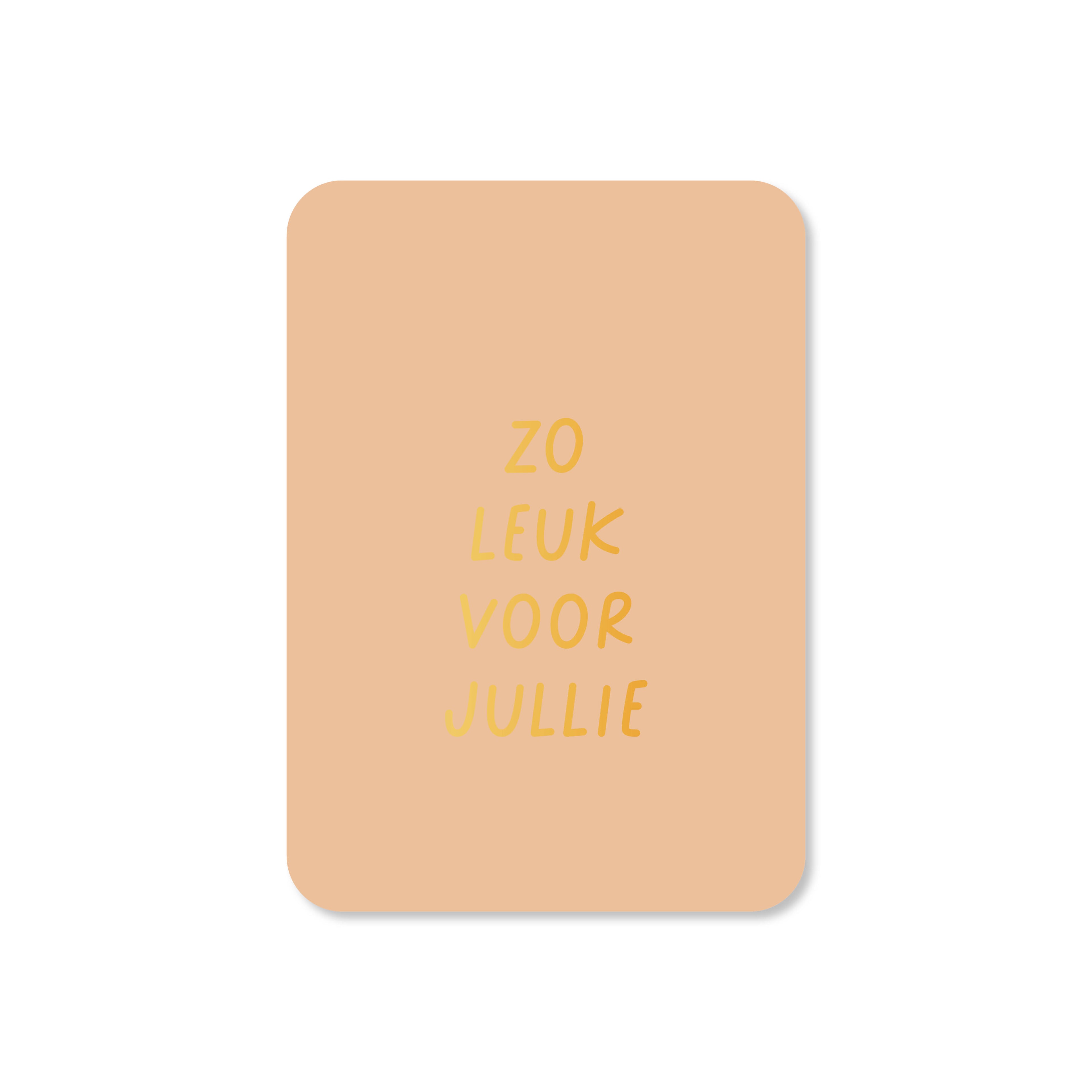Minikaart in de kleur oranje met de tekst &