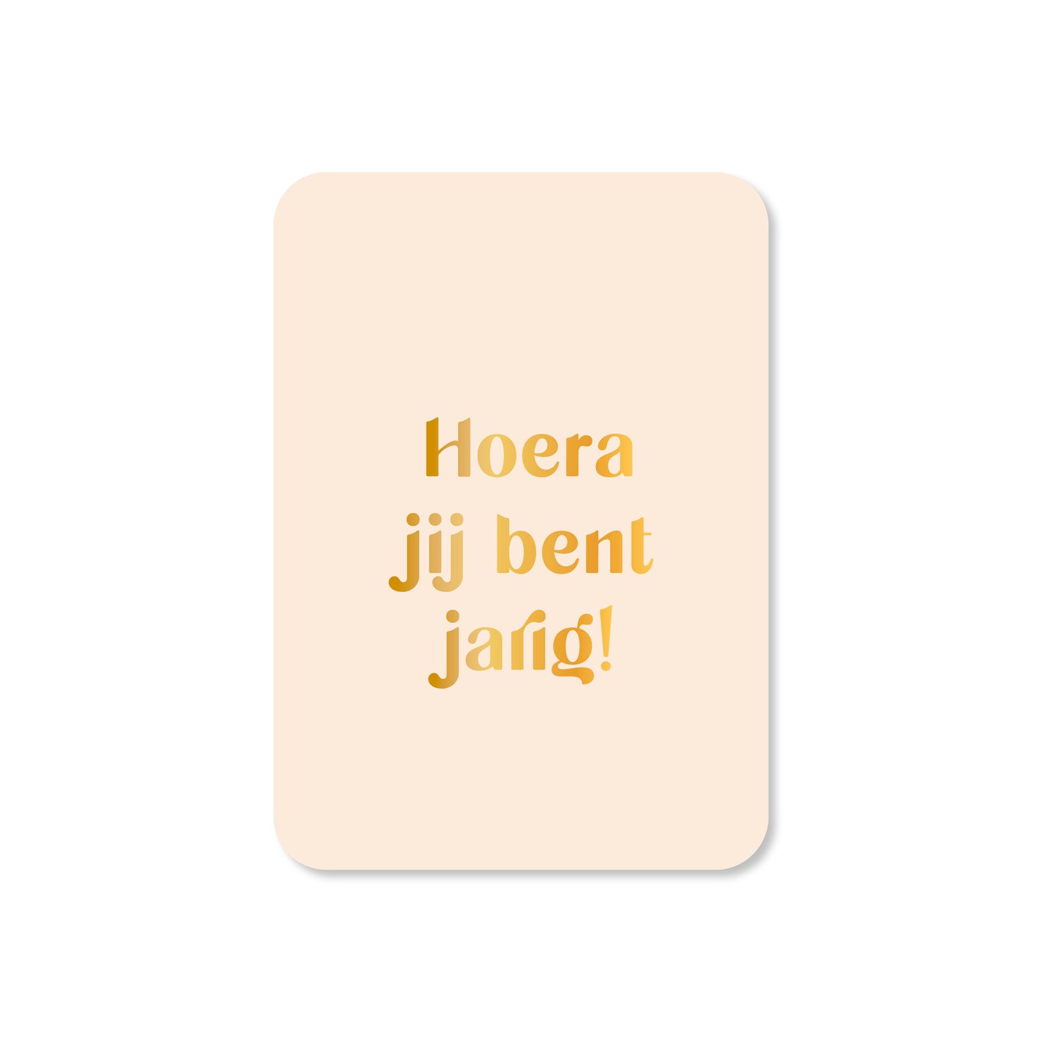 Minikaart in de kleur licht roze met de tekst &