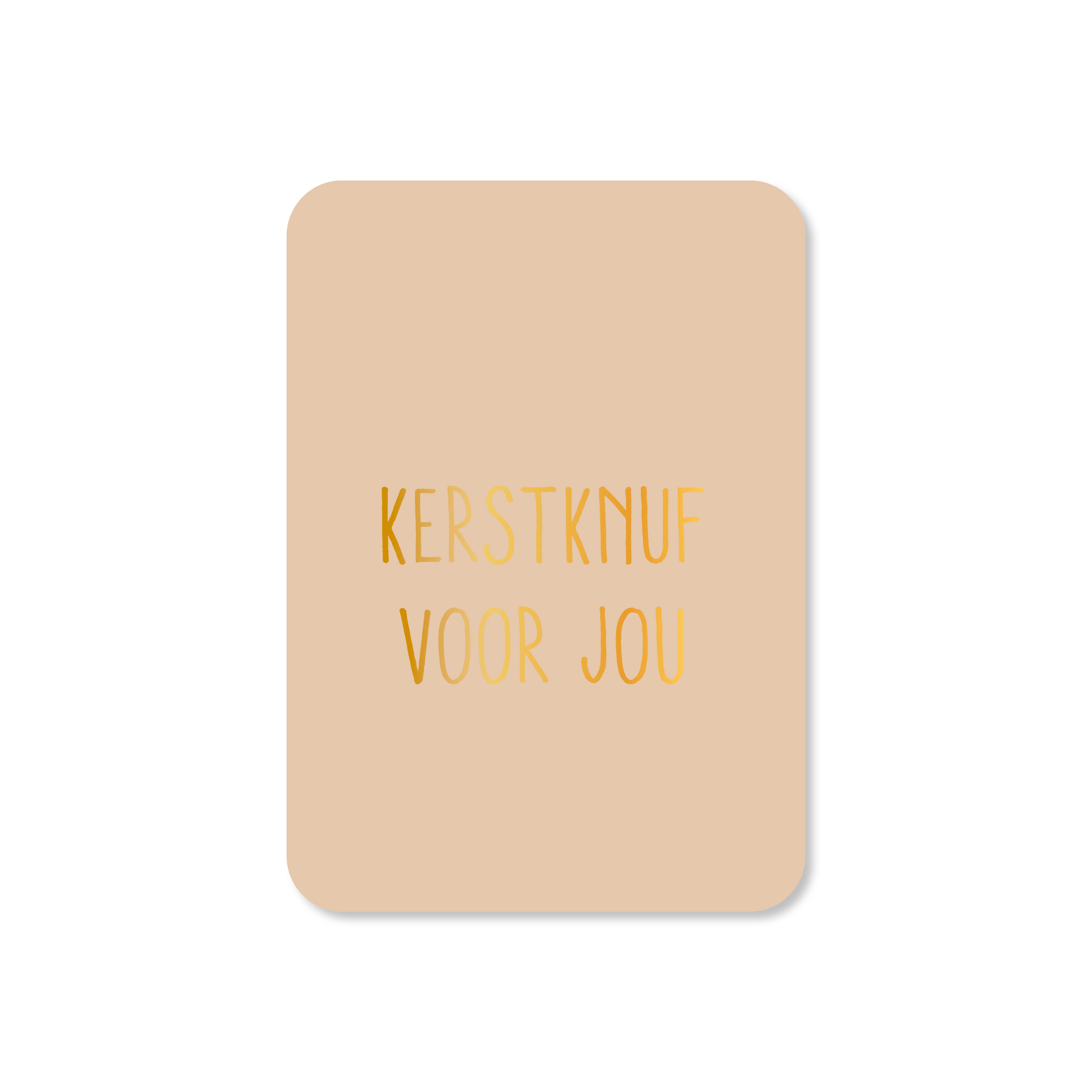 Minikaart in de kleur beige met de tekst &
