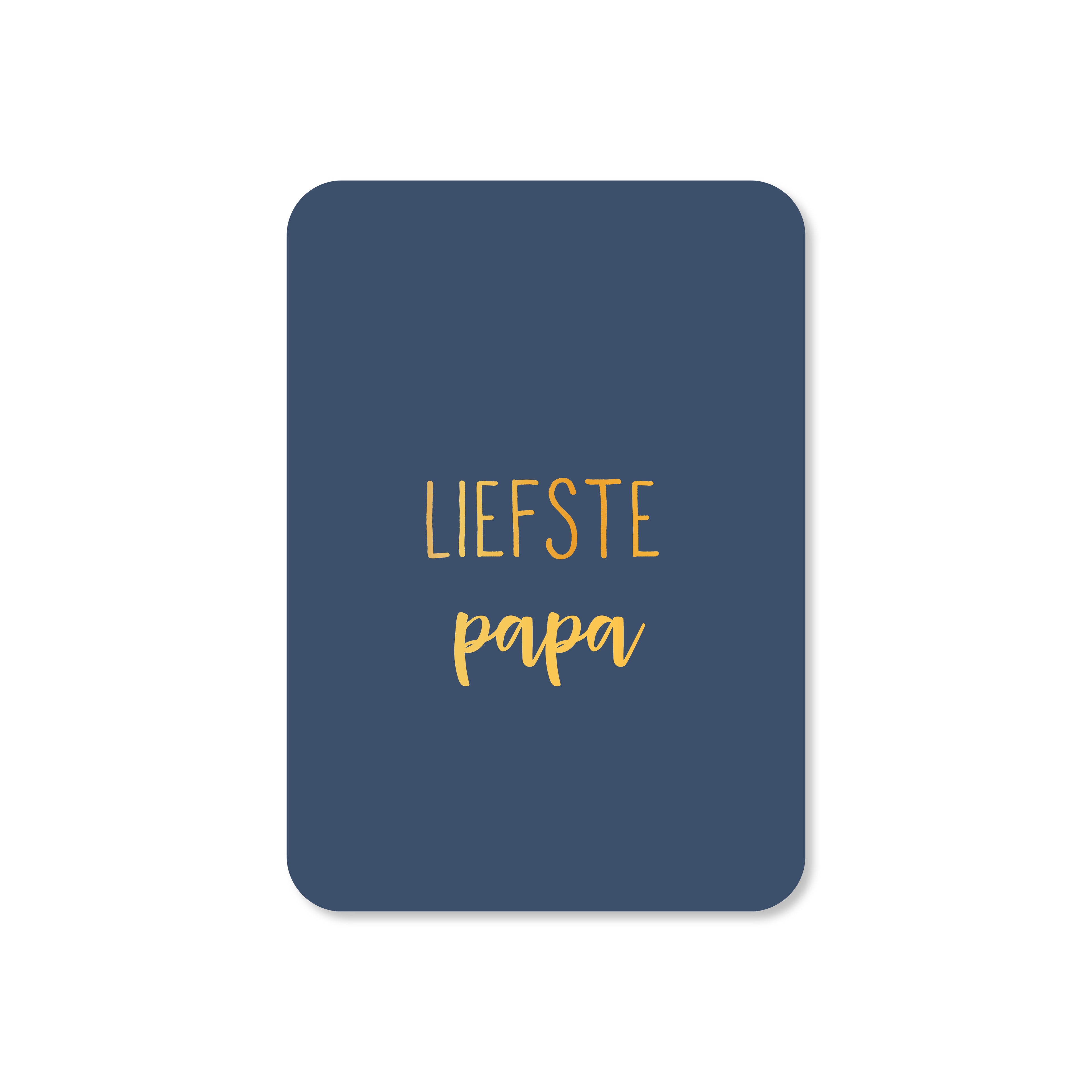 Minikaart Liefste papa (met goudfolie)