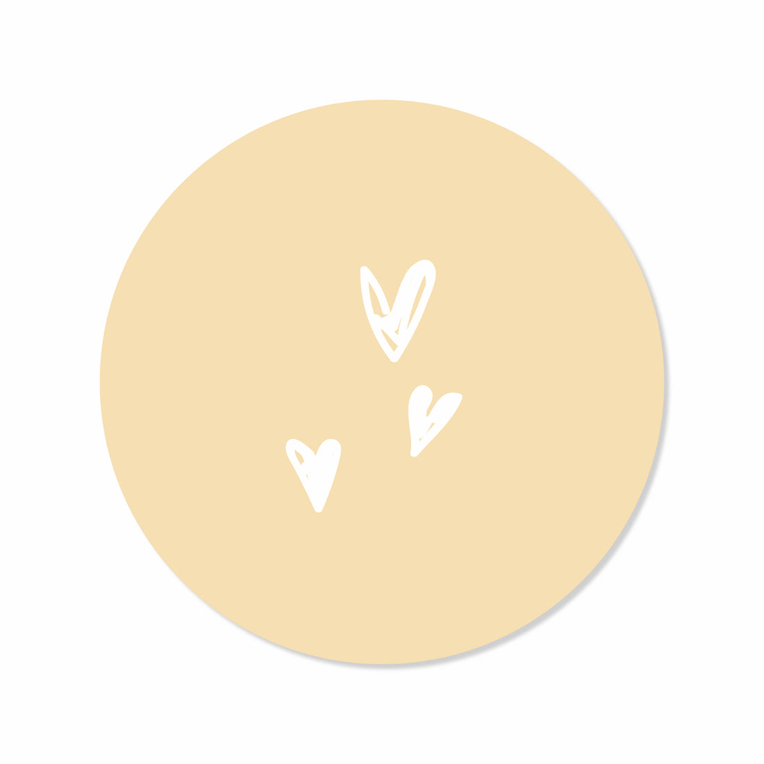 Sticker Hartjes (geel) - 10 stuks