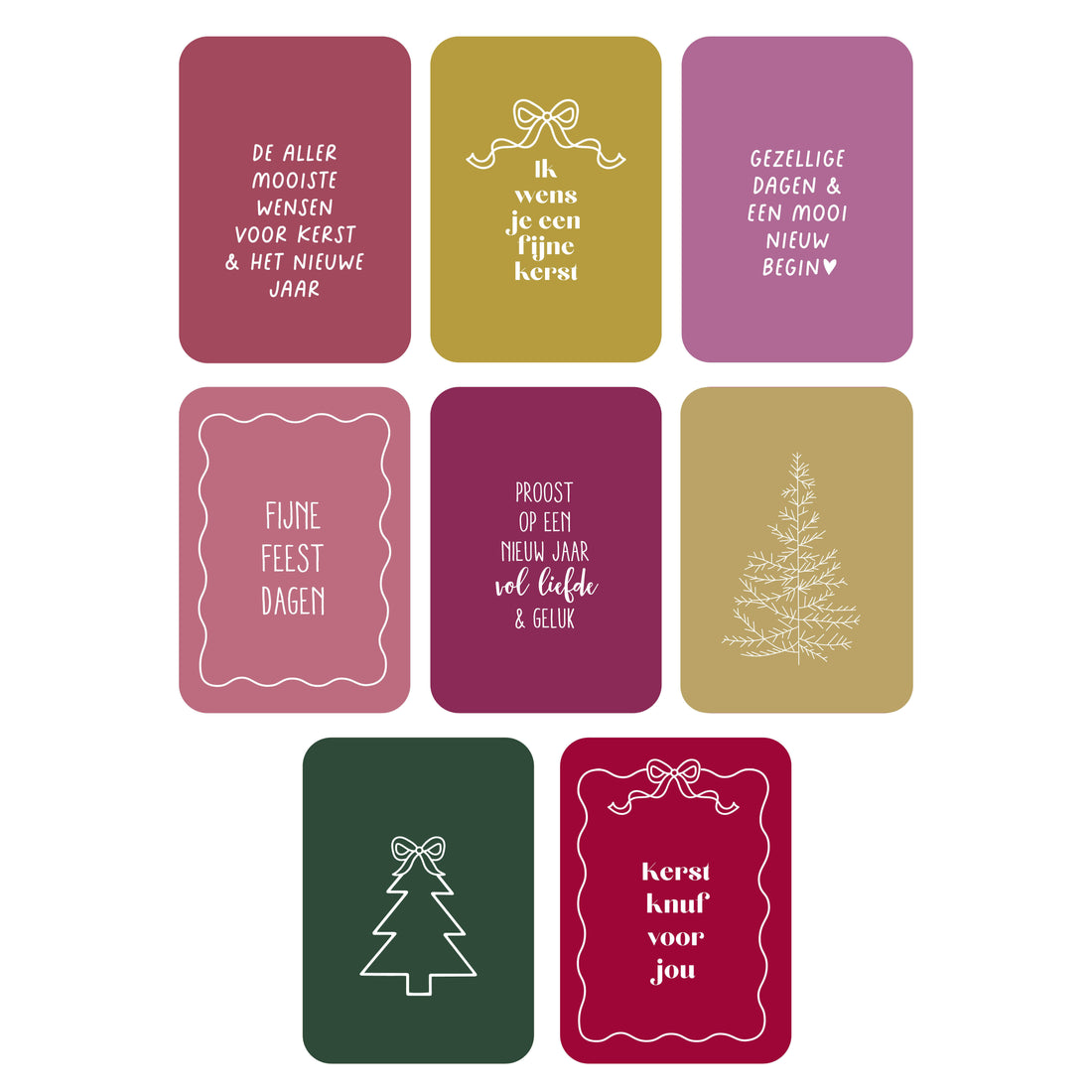 Kerstkaartenset + enveloppen