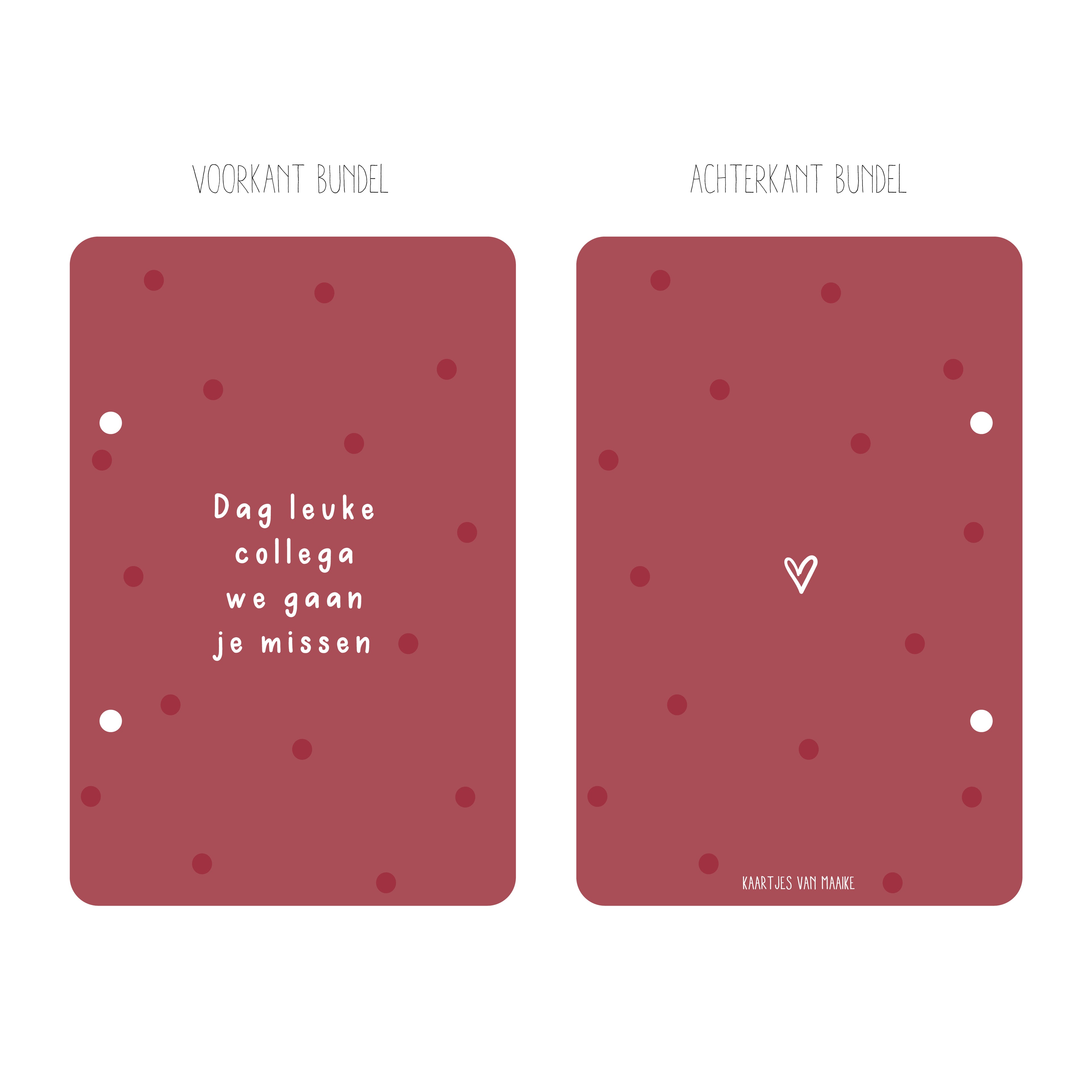 Afscheidsbundel - Dag lieve collega, we gaan je missen
