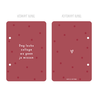 Afscheidsbundel - Dag lieve collega, we gaan je missen