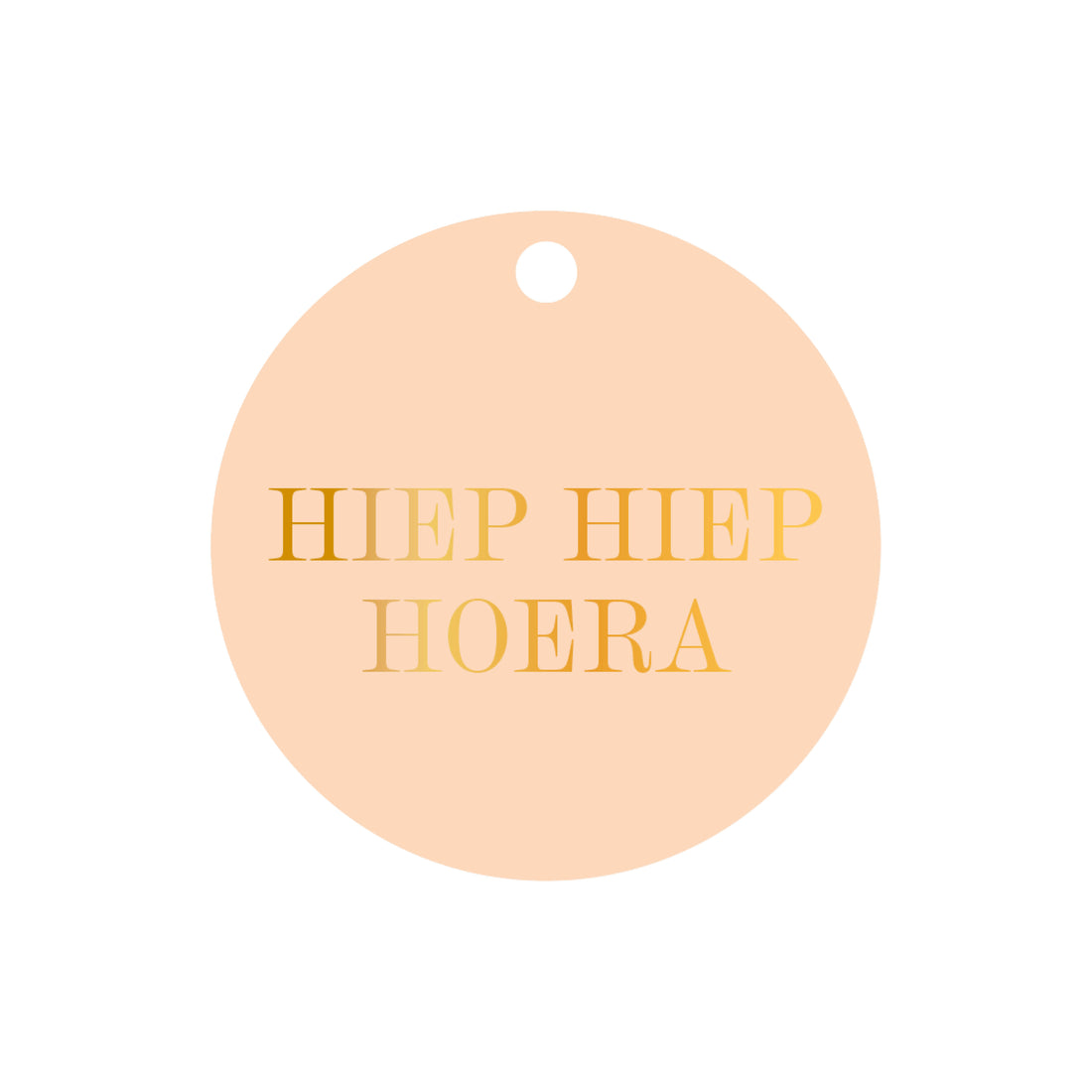 Ronde cadeaulabel in de kleur roze met de tekst &
