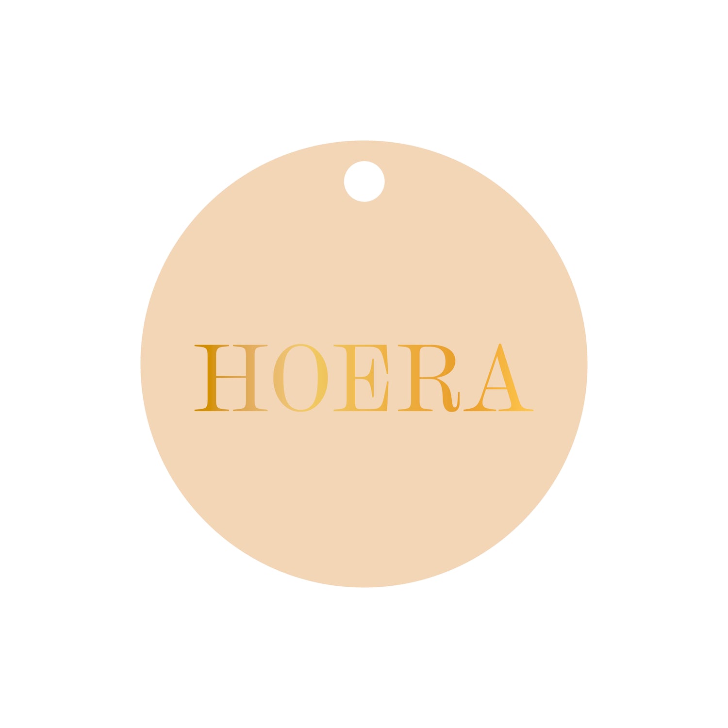 Cadeaulabel Hoera (met goudfolie)