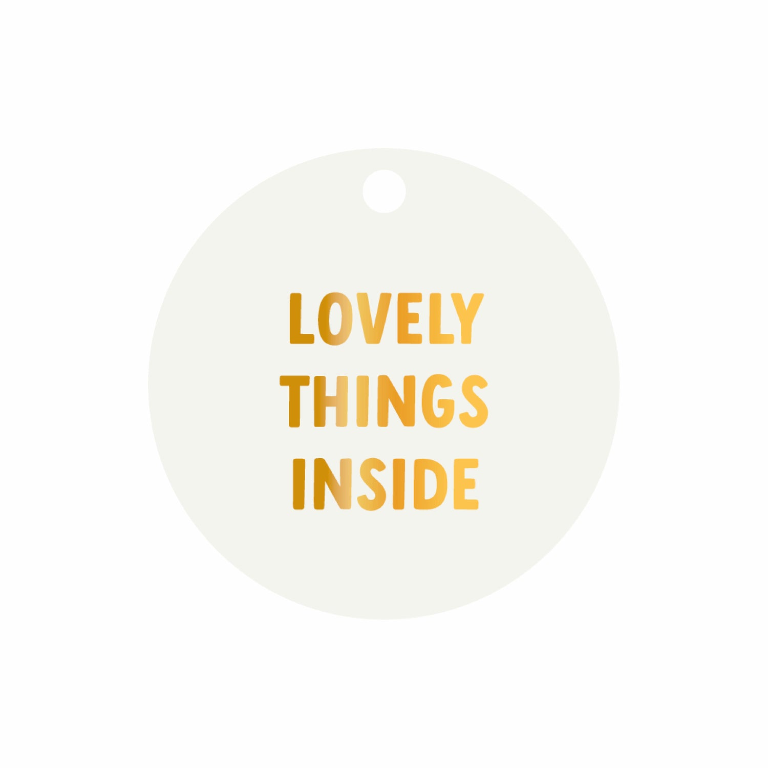 Cadeaulabel Lovely things inside (met goudfolie)