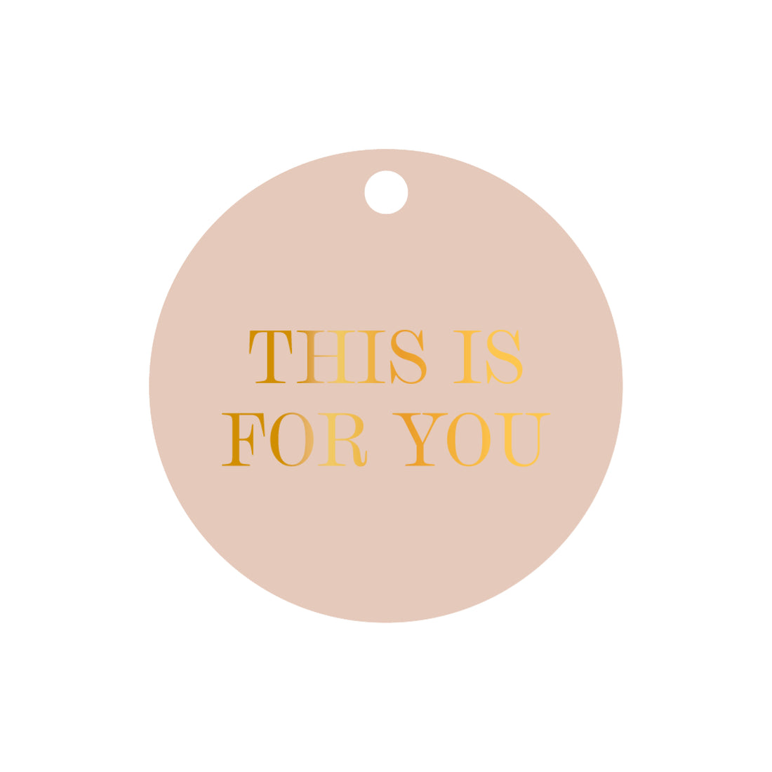 Ronde cadeaulabel in de kleur roze met de tekst &