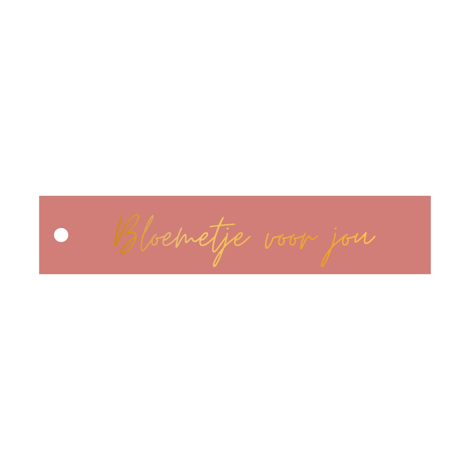 cadeaulabel bloemetje voor jou in de kleur roze