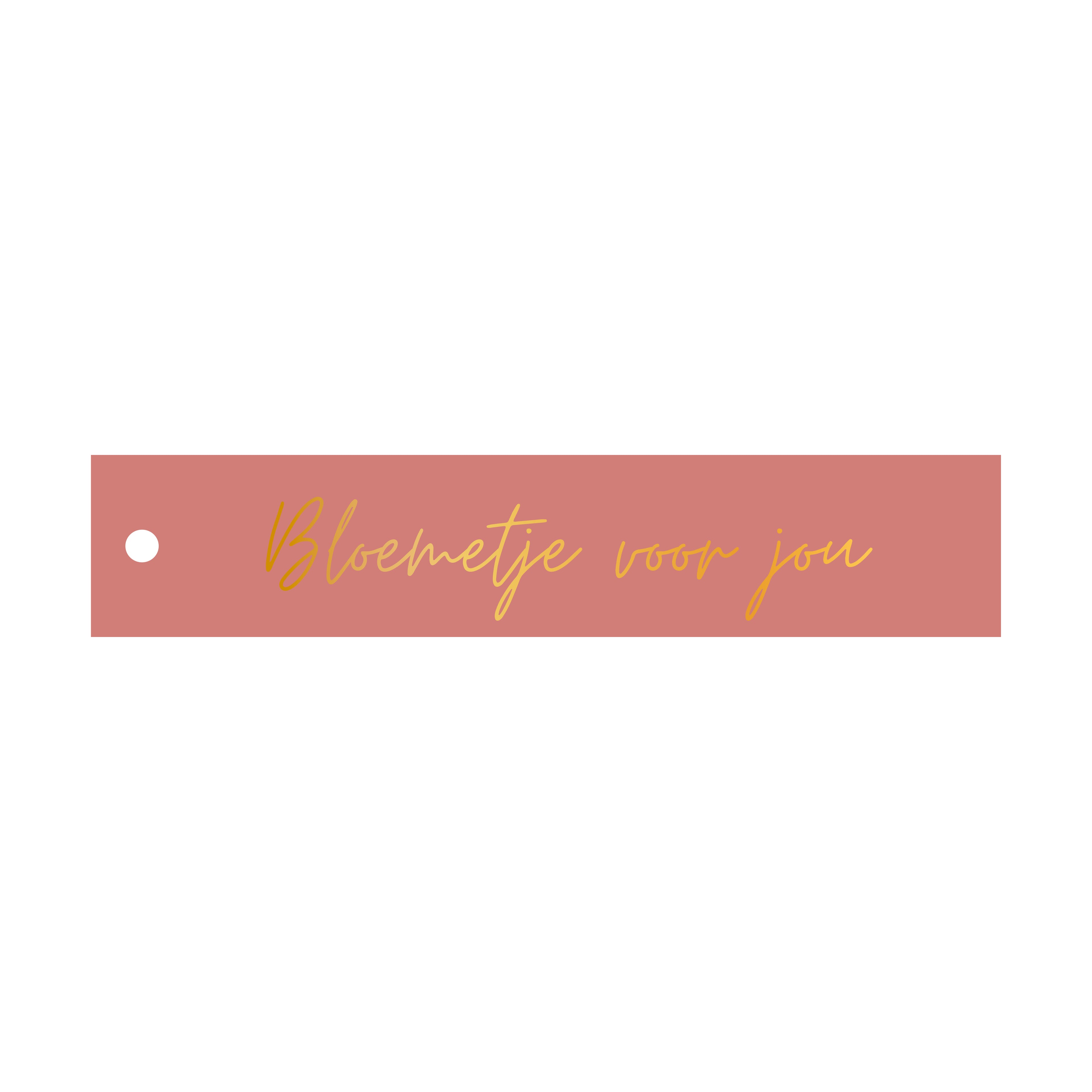 cadeaulabel bloemetje voor jou in de kleur roze