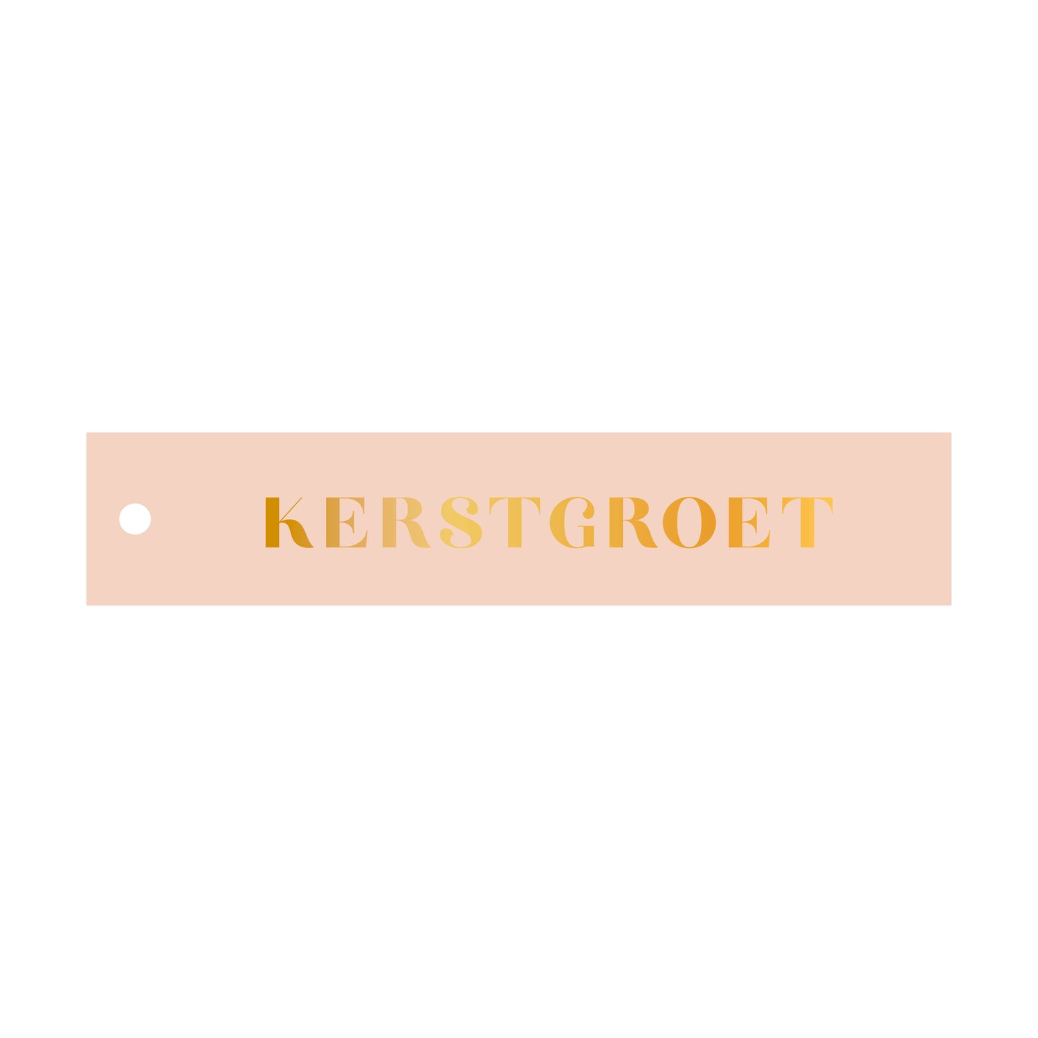 Cadeaulabel Kerstgroet - rechthoek (met goudfolie)