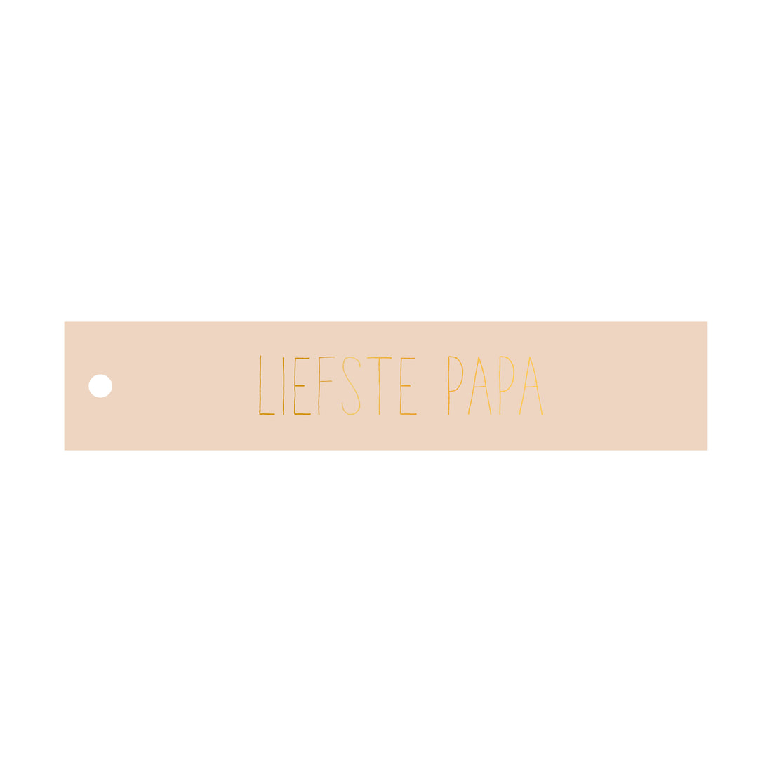 Cadeaulabel in de kleur beige met de tekst &