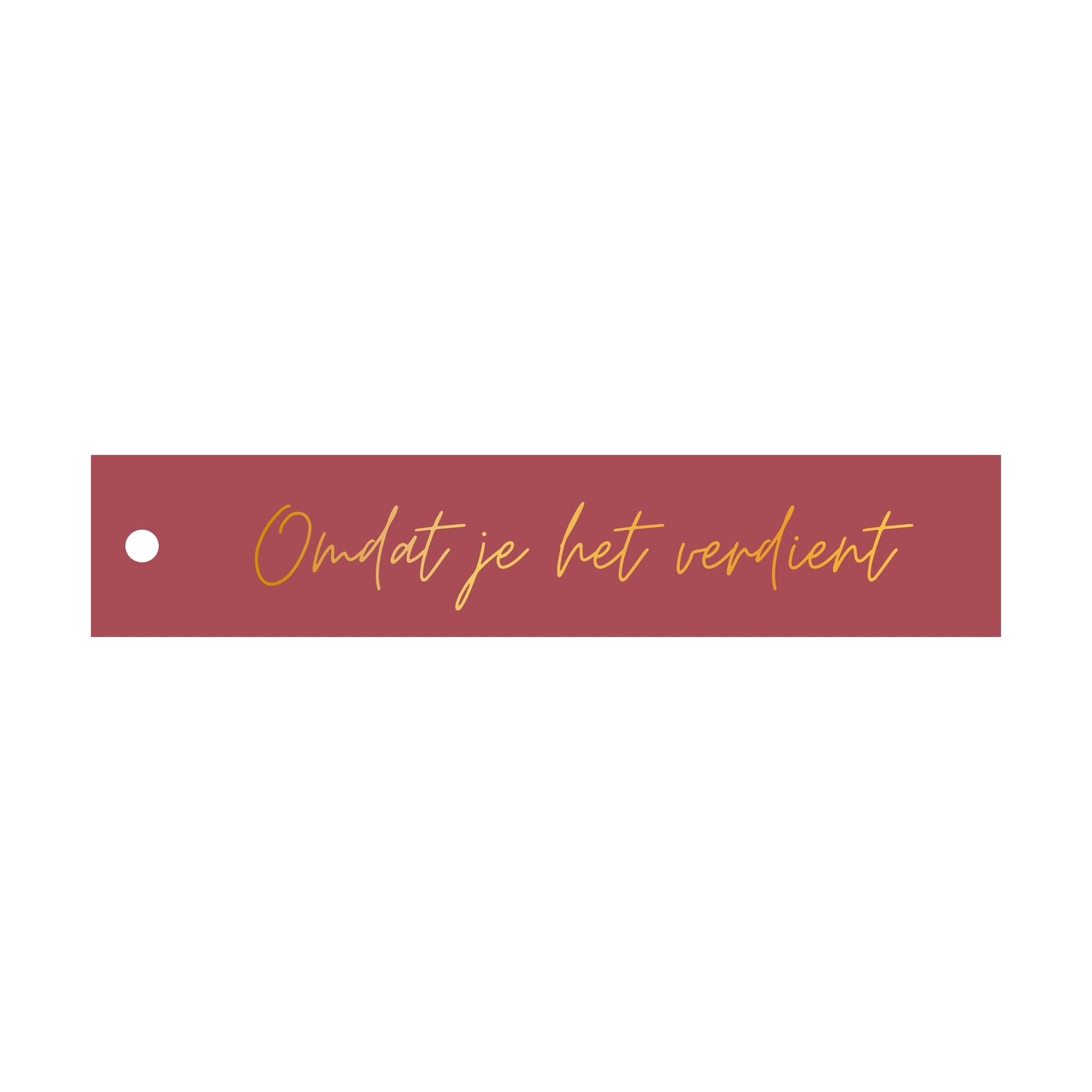 cadeaulabel omdat je het verdient in de kleur roze
