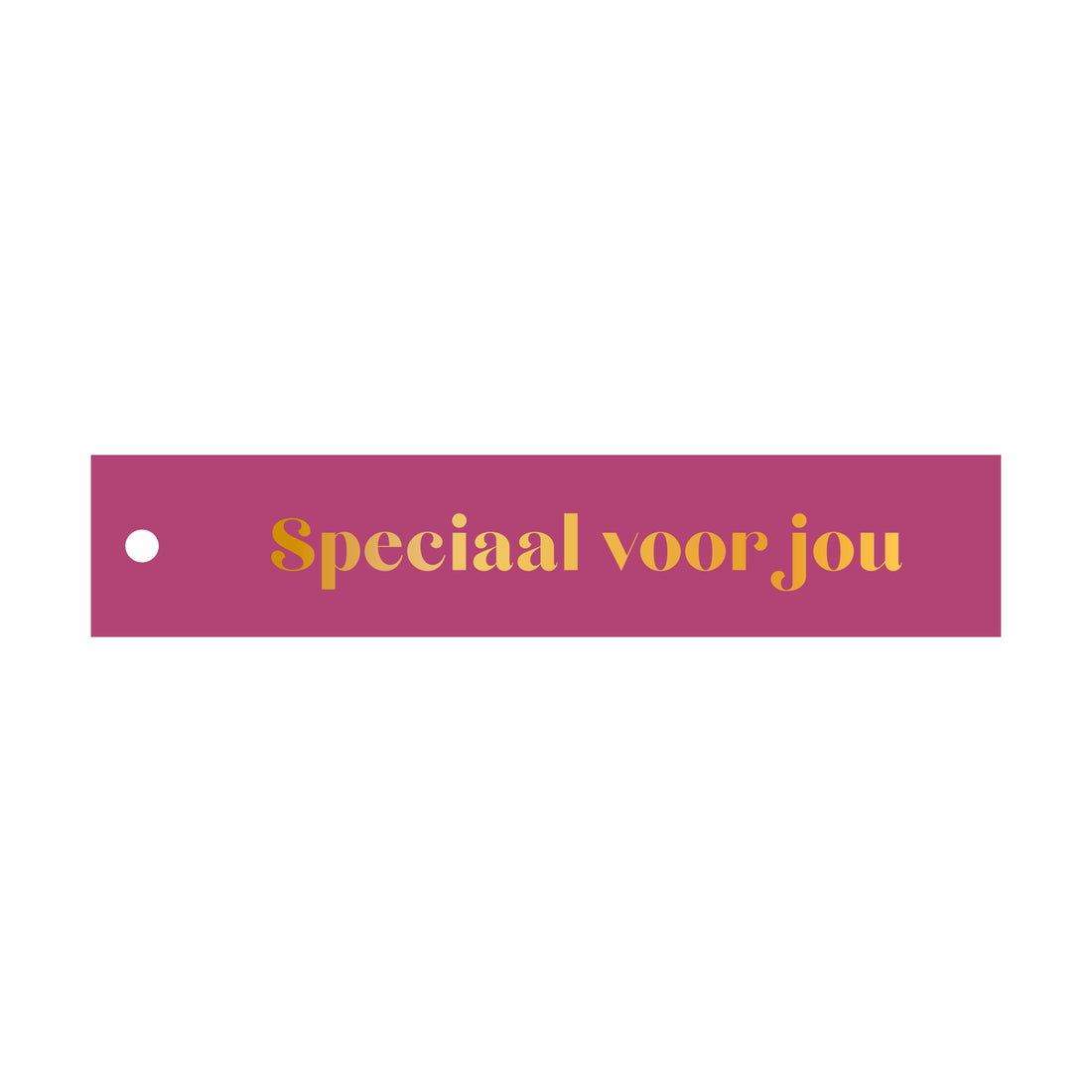 Cadeaulabel Speciaal voor jou - rechthoek (met goudfolie)
