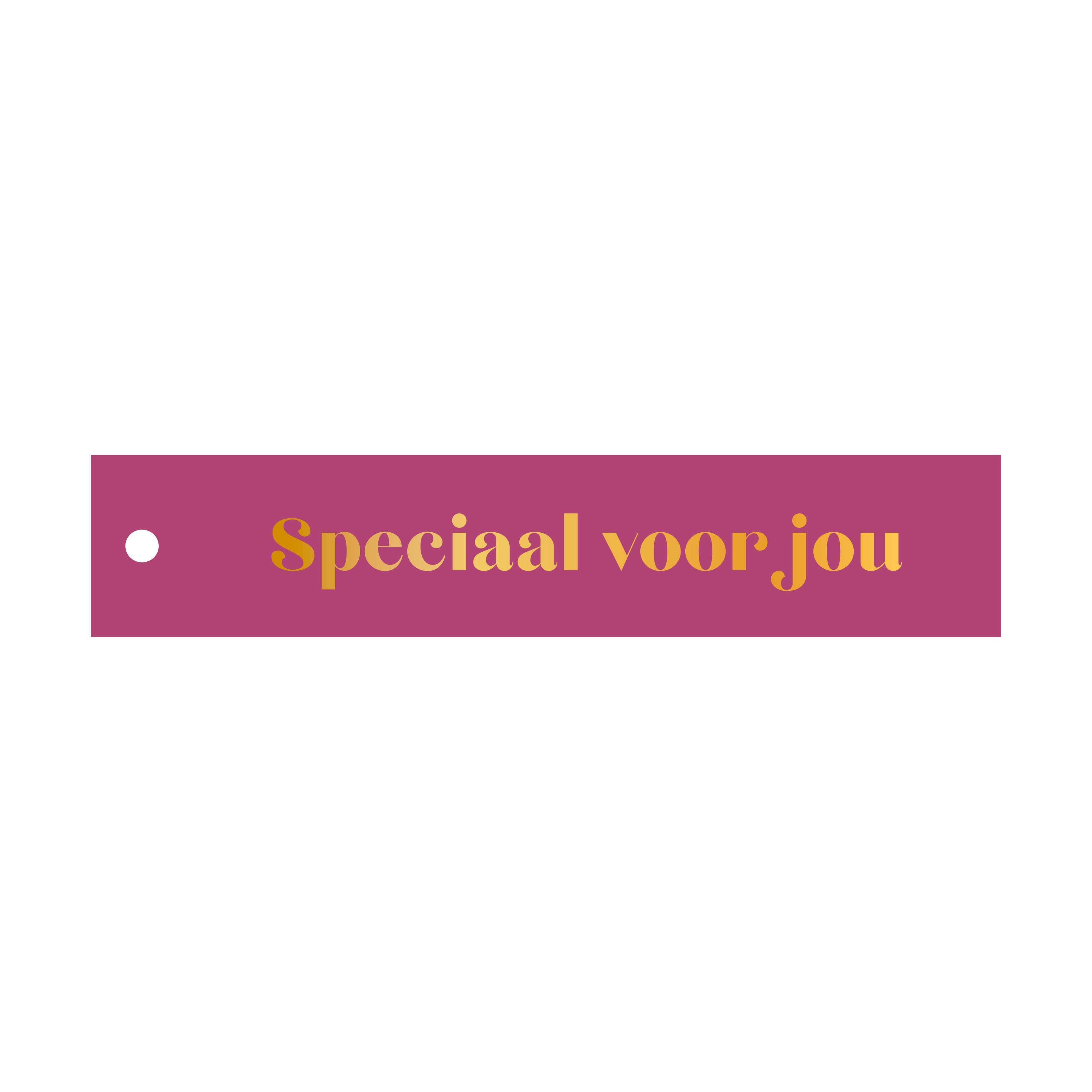 Cadeaulabel  Speciaal voor jou - rechthoek (met goudfolie)