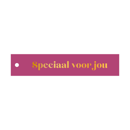 Cadeaulabel  Speciaal voor jou - rechthoek (met goudfolie)