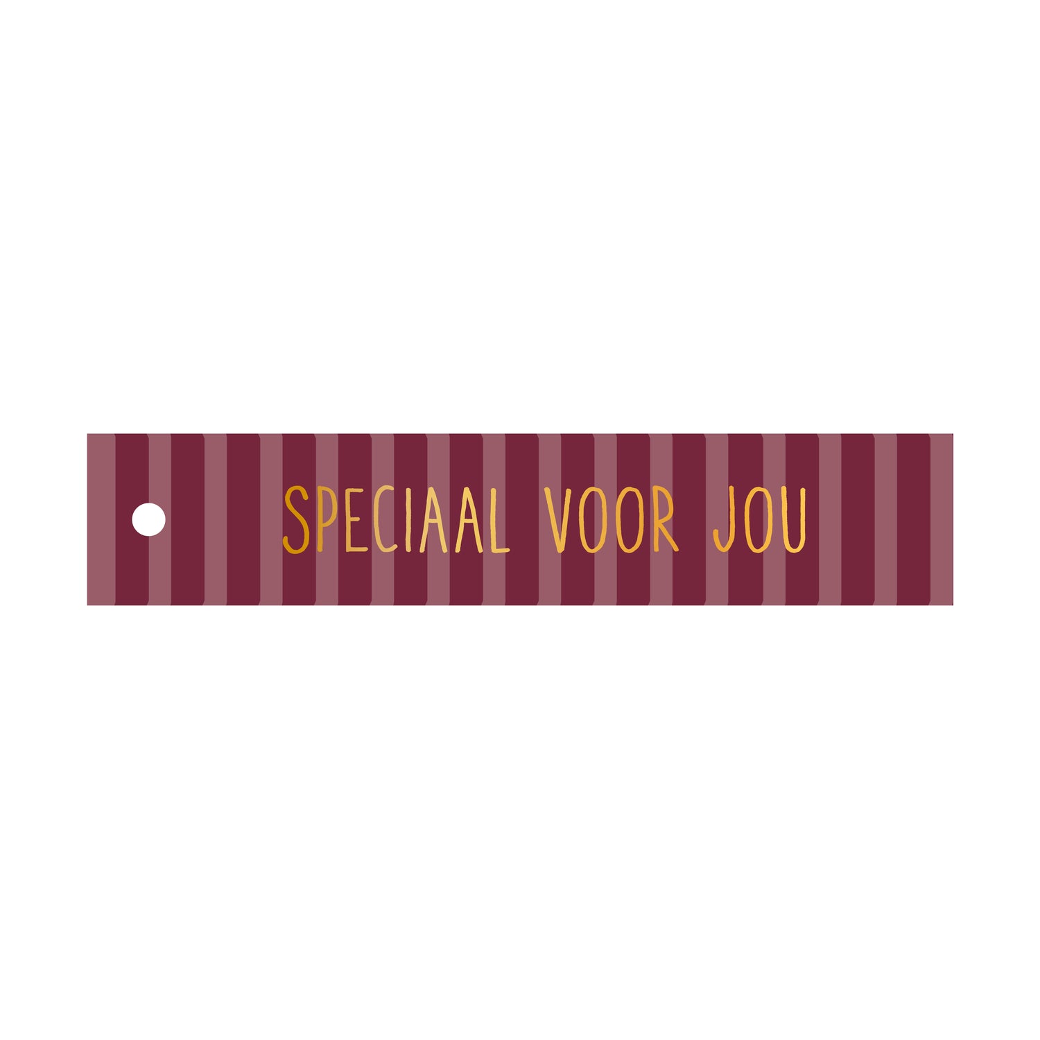 cadeaulabel speciaal voor jou in de kleur paars met streepjes