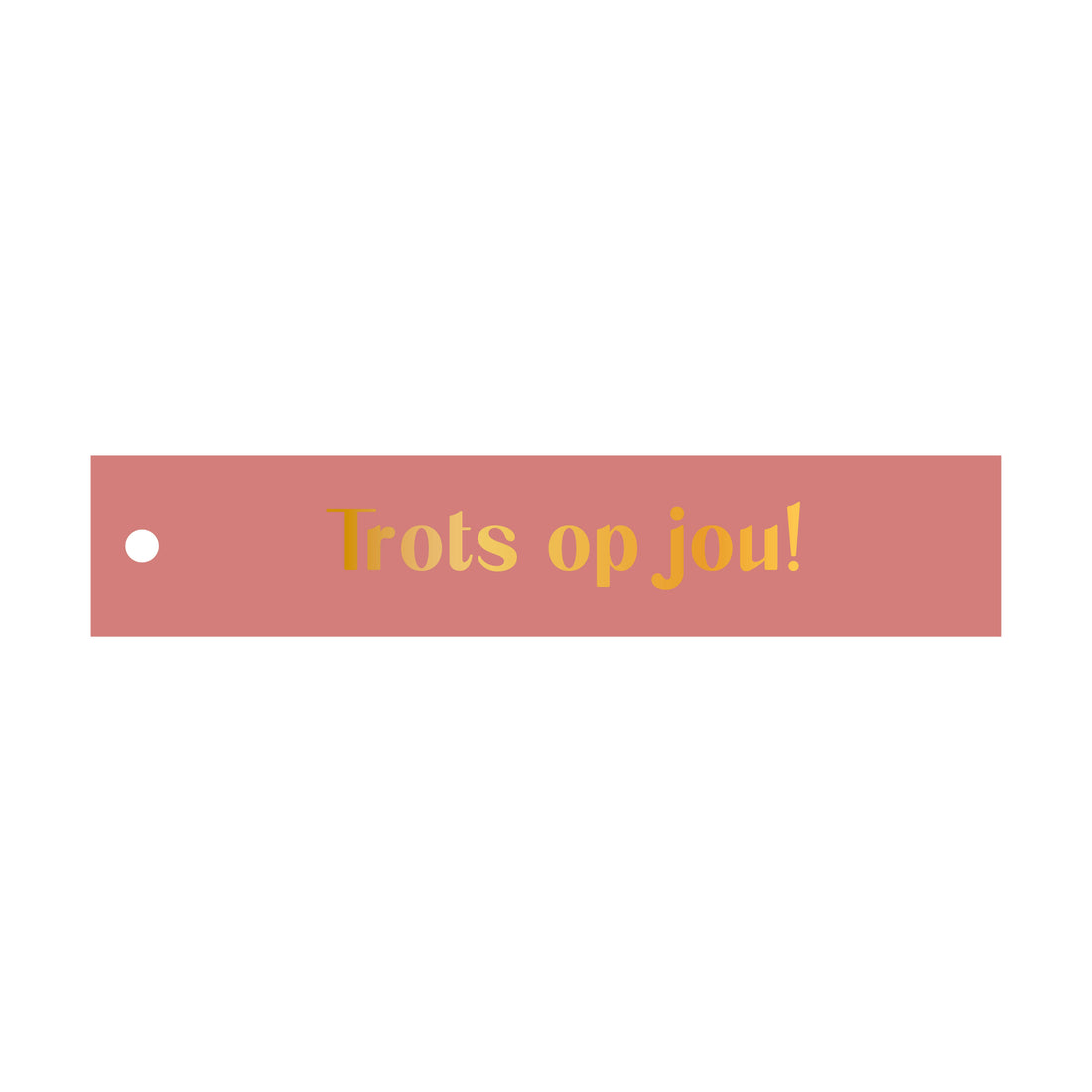 Cadeaulabel in de kleur roze met de tekst &