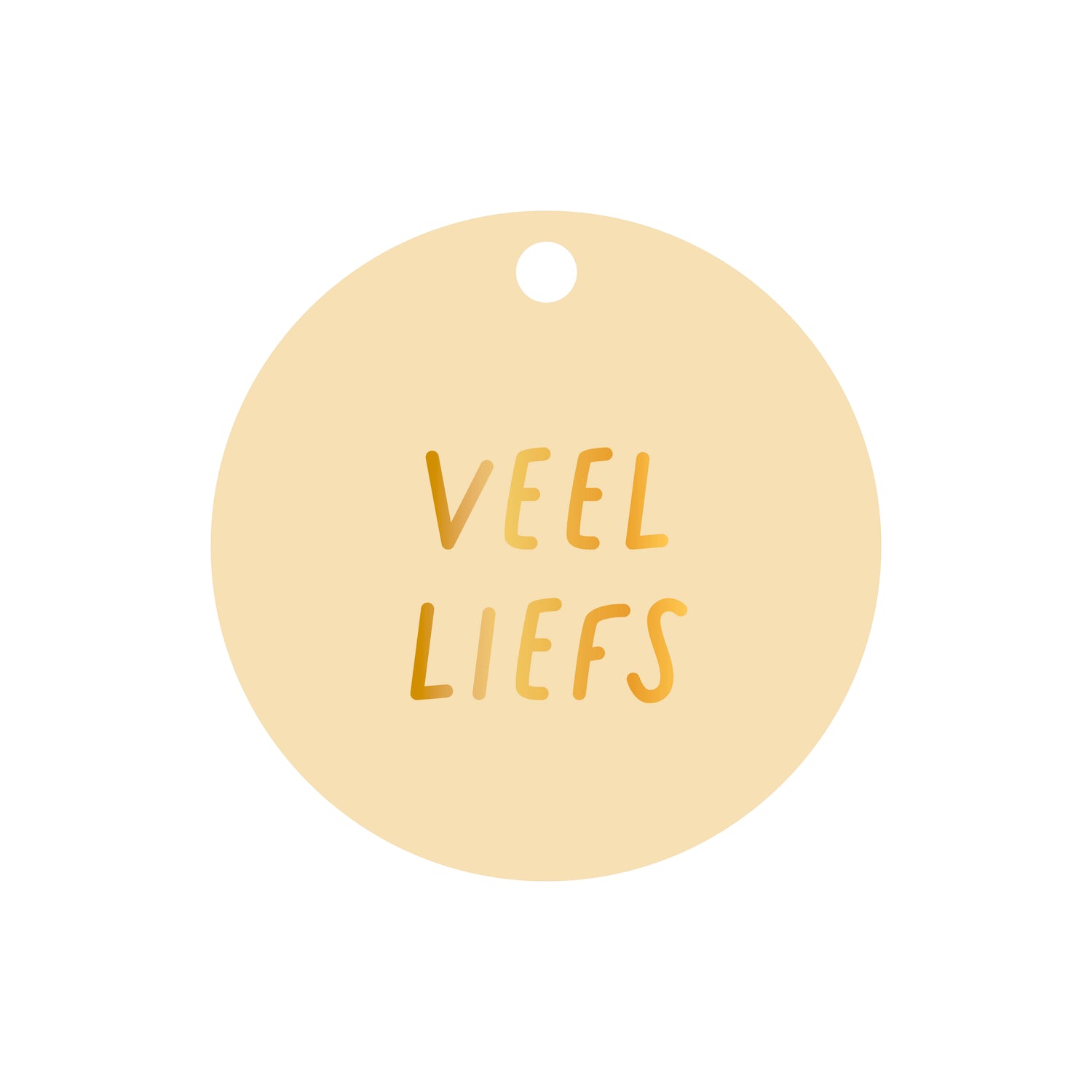 Cadeaulabel Veel liefs (met goudfolie)