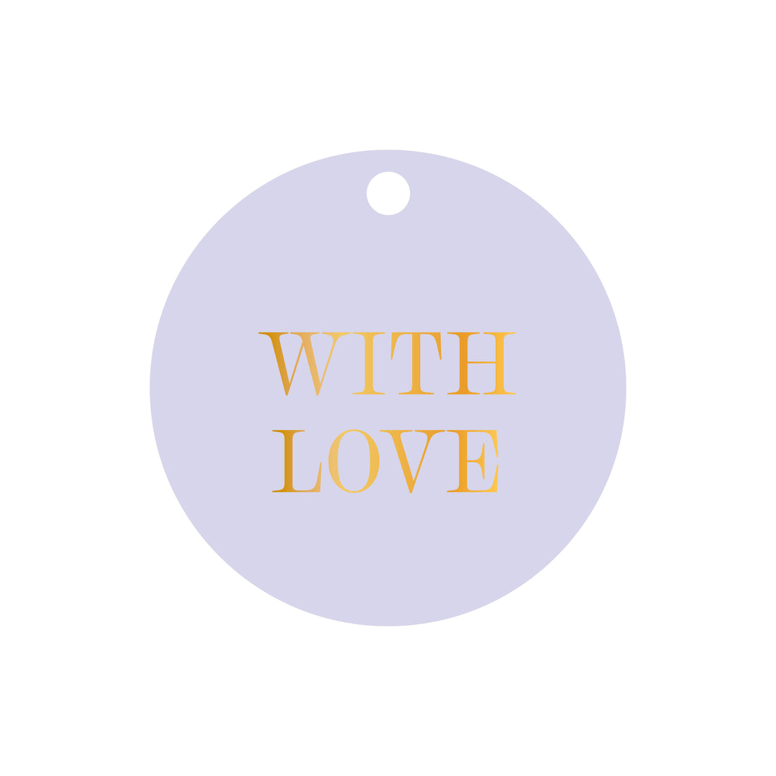 Ronde cadeaulabel in de kleur blauw met de tekst &