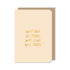 Beige dubbele wenskaart met envelop met de tekst &