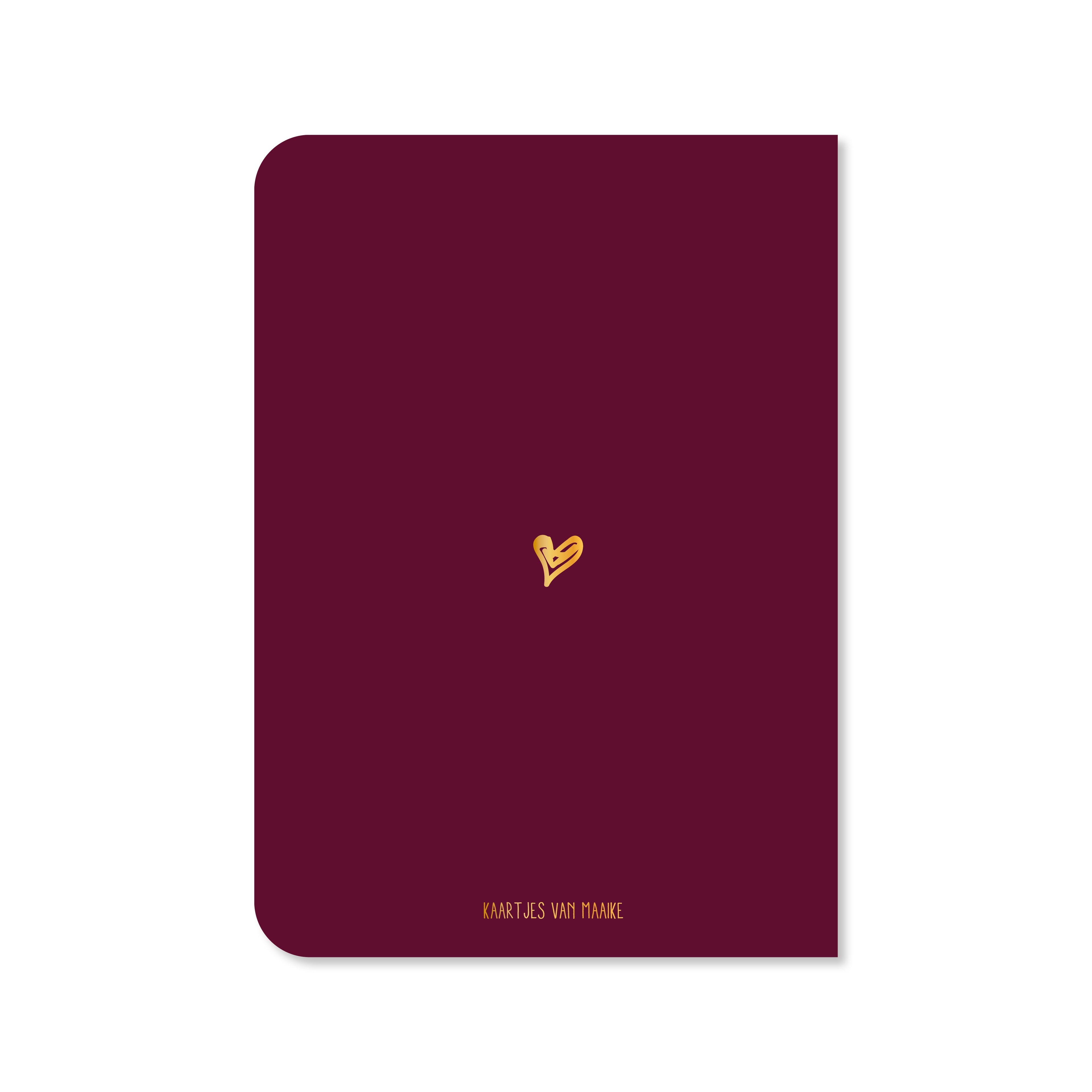 Dubbele kaart met envelop | Hoera er is een baby geboren - met goudfolie