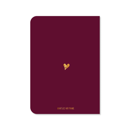 Dubbele kaart met envelop | Hoera er is een baby geboren - met goudfolie