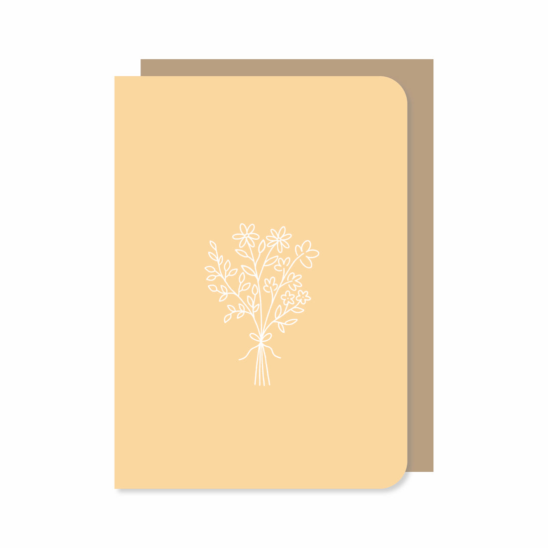 Dubbele kaart met envelop | Bos bloemen
