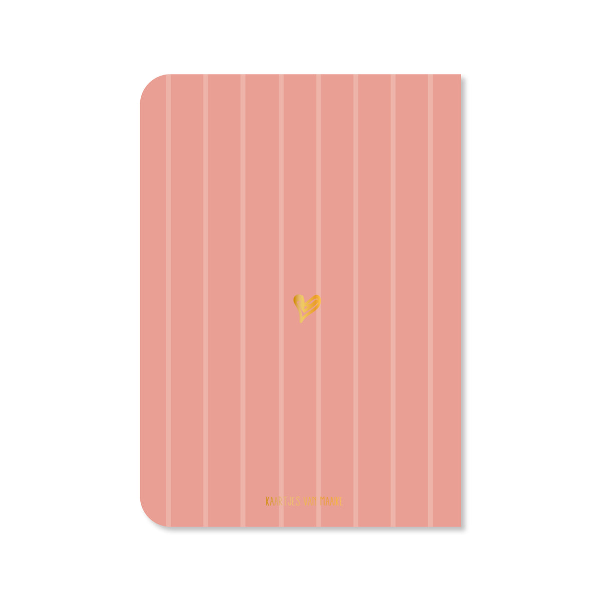Dubbele kaart met envelop | Happy birthday - streep - met goudfolie