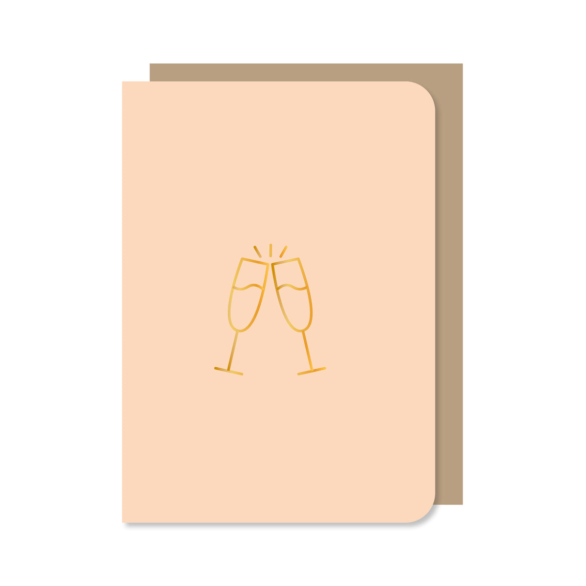 Dubbele kaart met envelop | Santé - met goudfolie