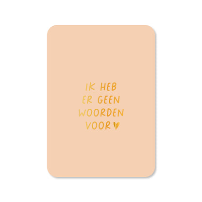 Kaart geen woorden voor in kleur oranje