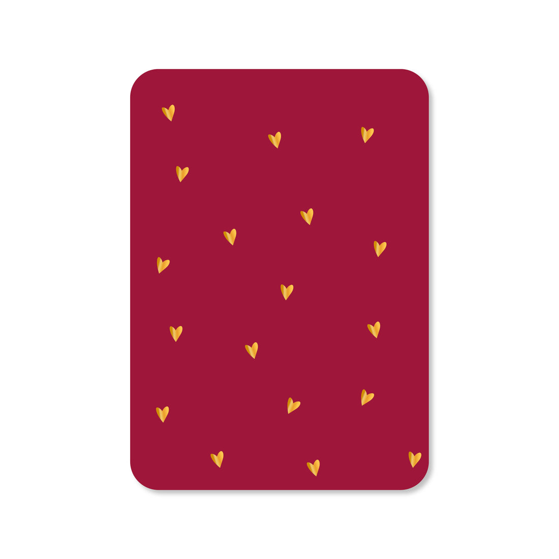 Kaart hartjes in kleur rood