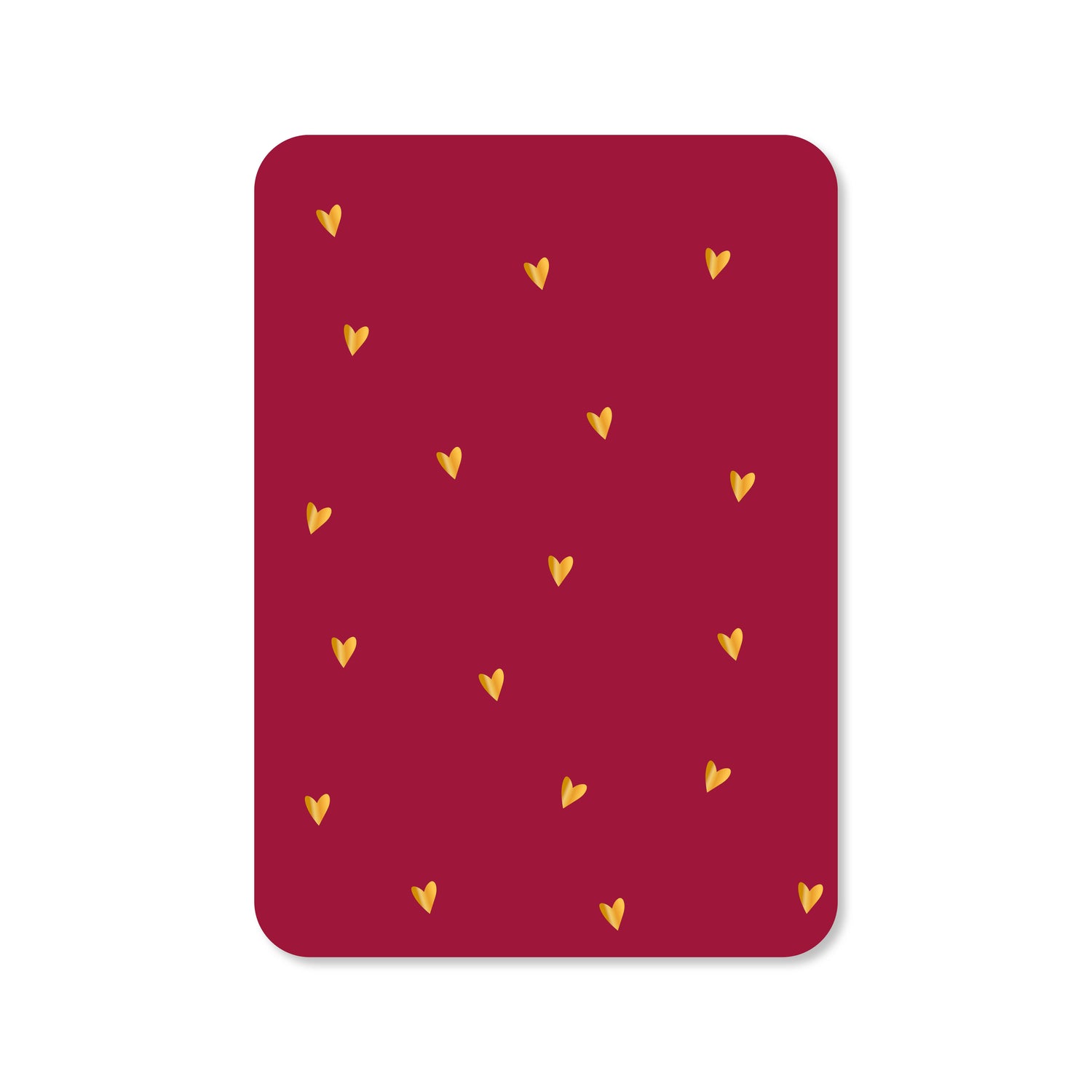 Kaart hartjes in kleur rood