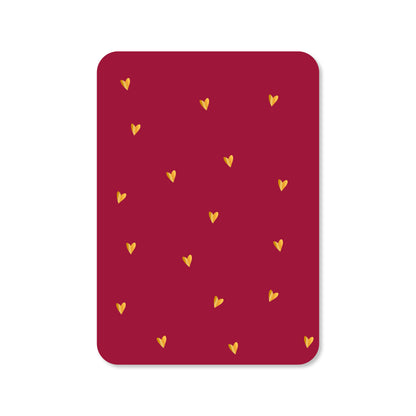 Kaart hartjes in kleur rood