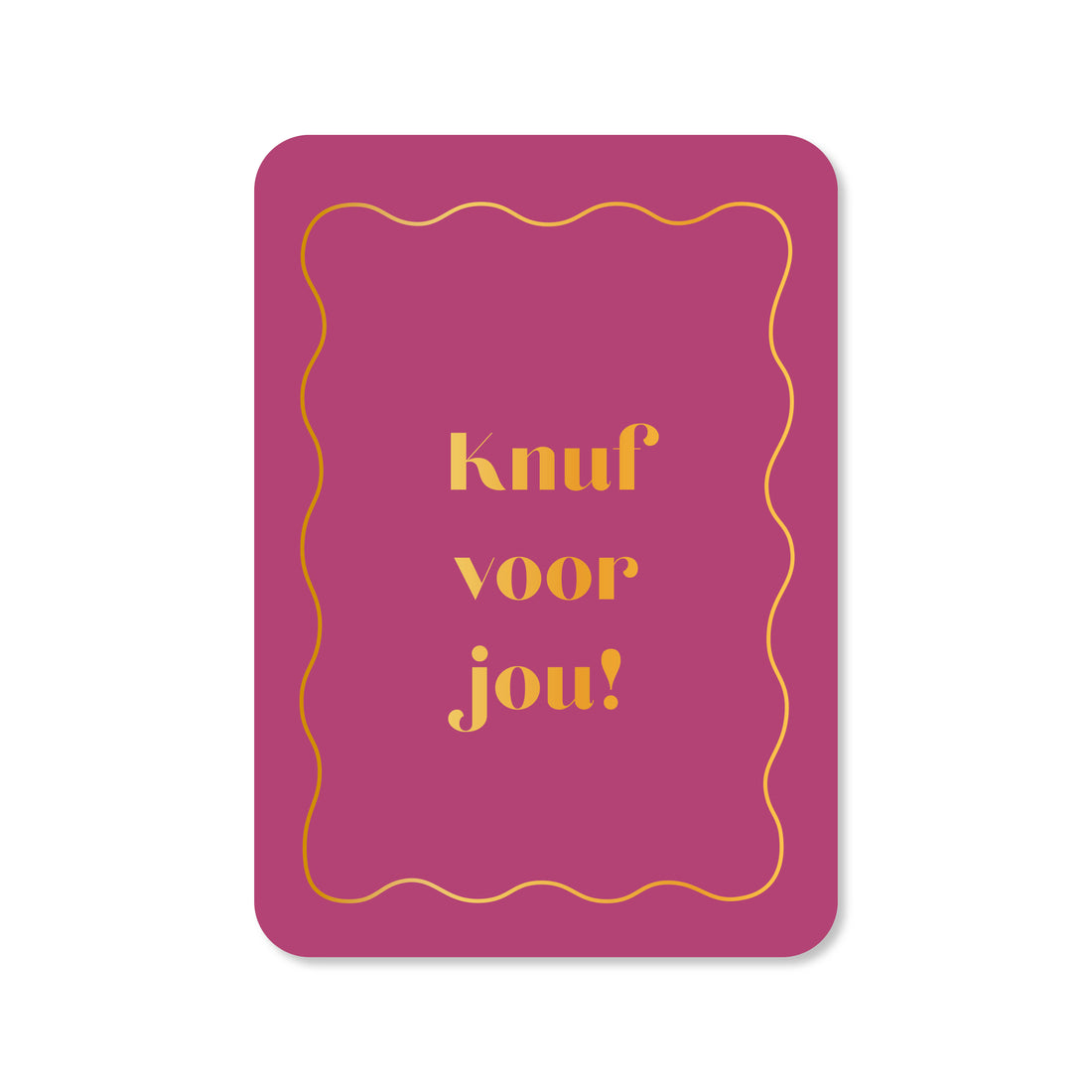 Kaart knuf voor jou in kleur rood