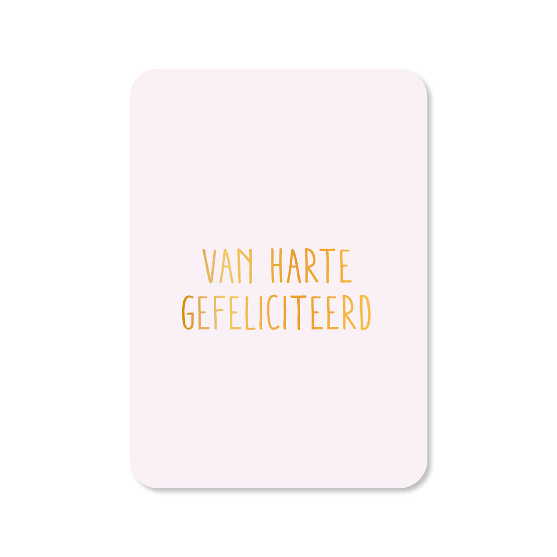 Kaart gefeliciteerd kleur lila 