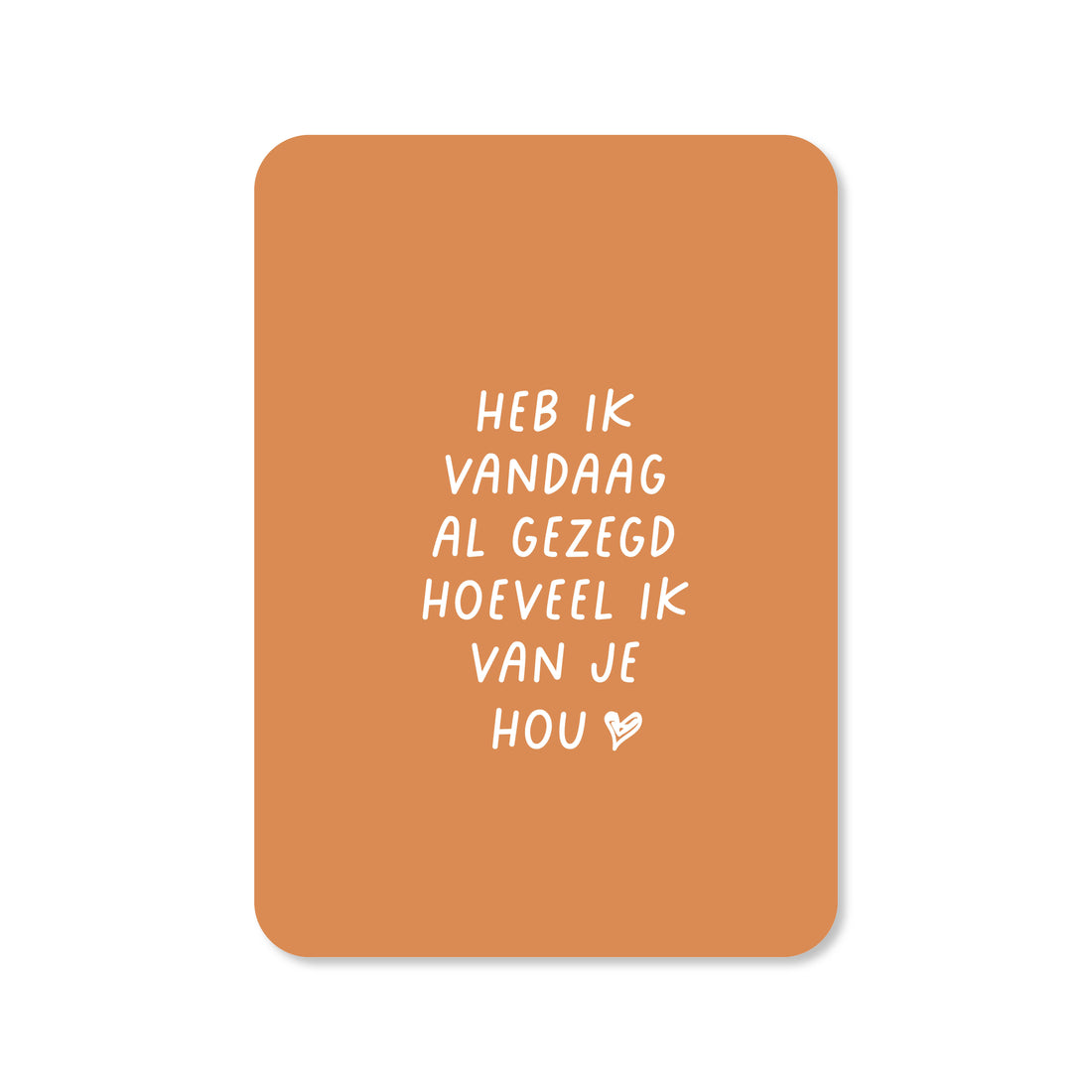 Wenskaart met de tekst &